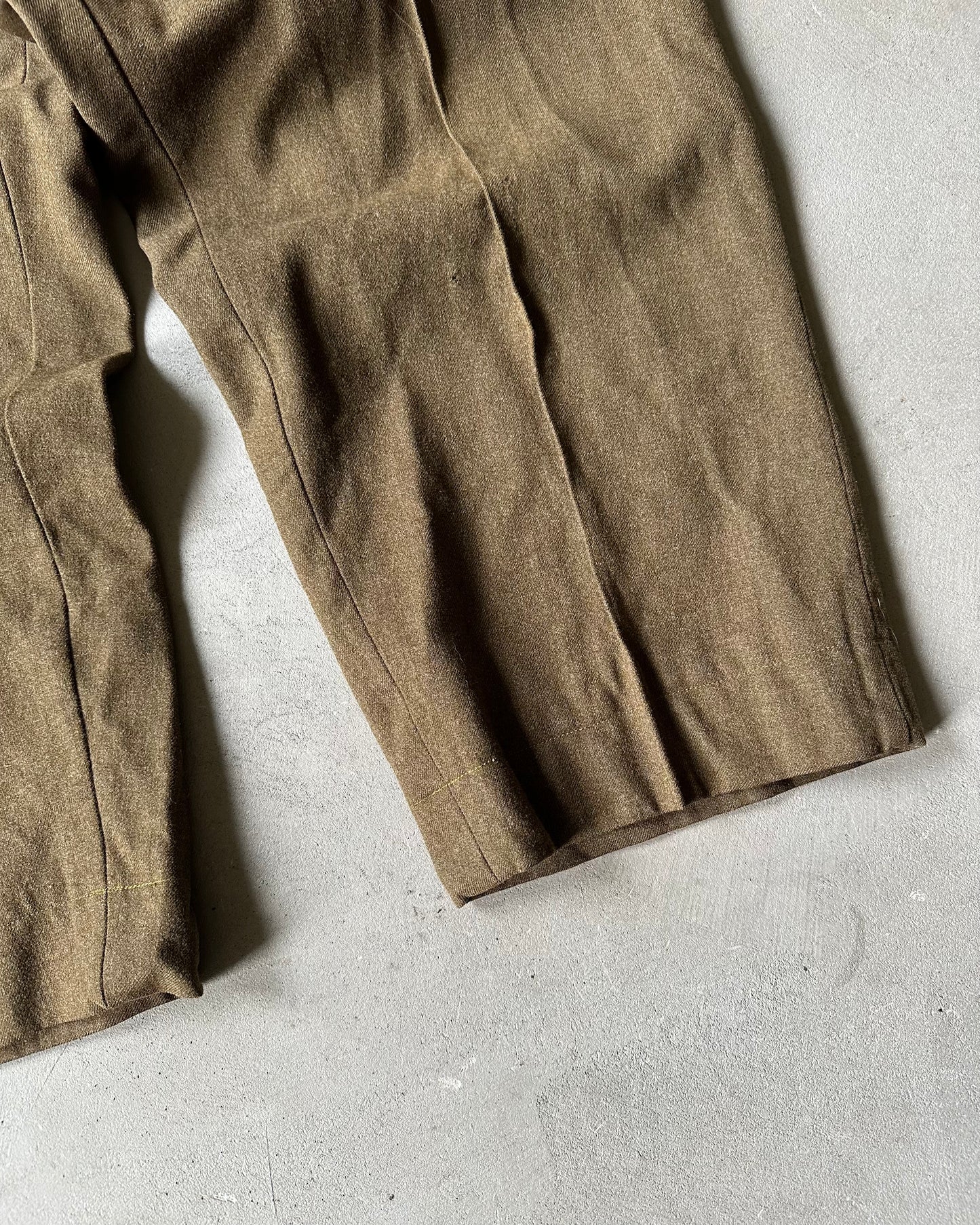 1960s - Green Wool Military Trousers - 36x28