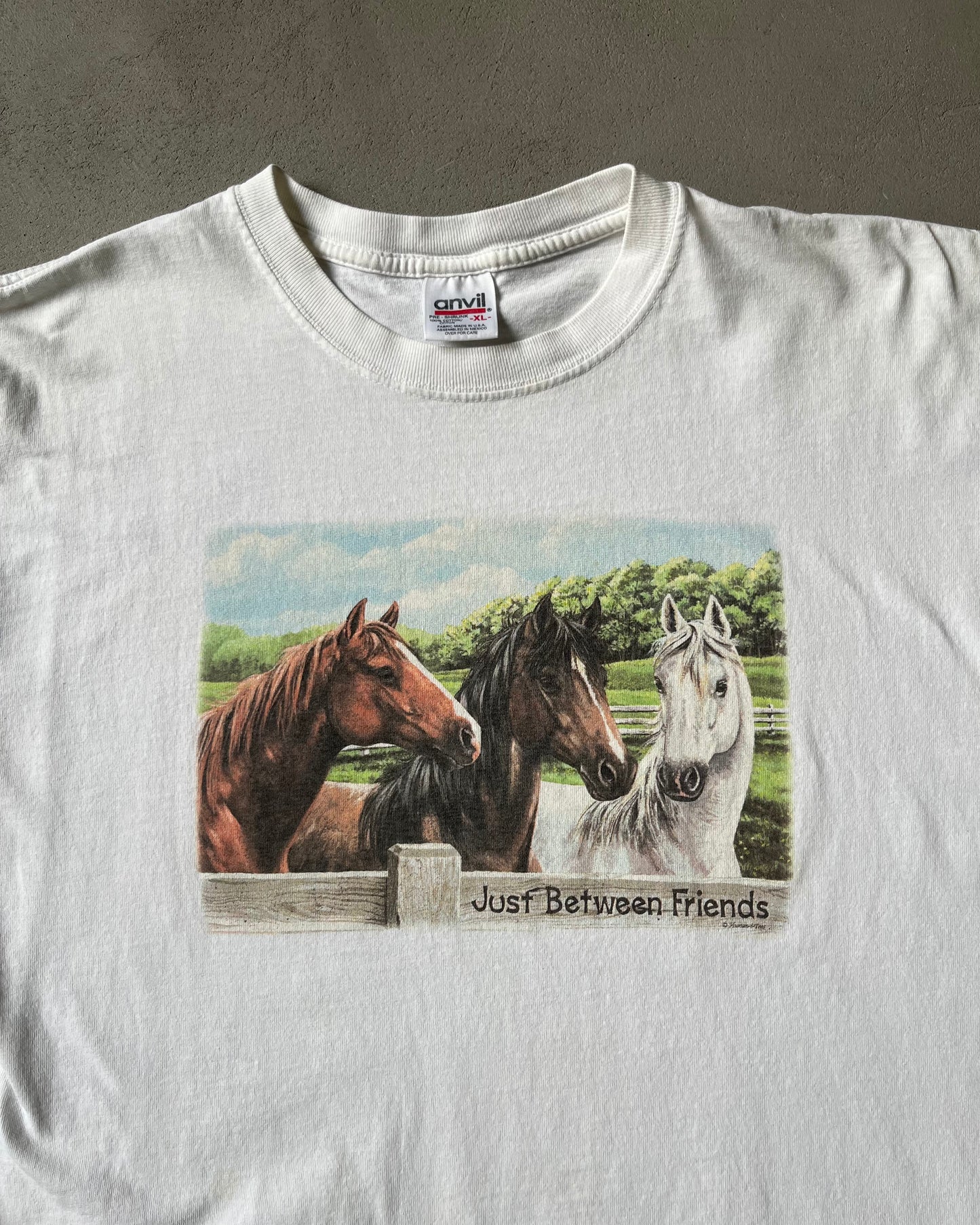 1990s - White Just Between Friends T-Shirt - L