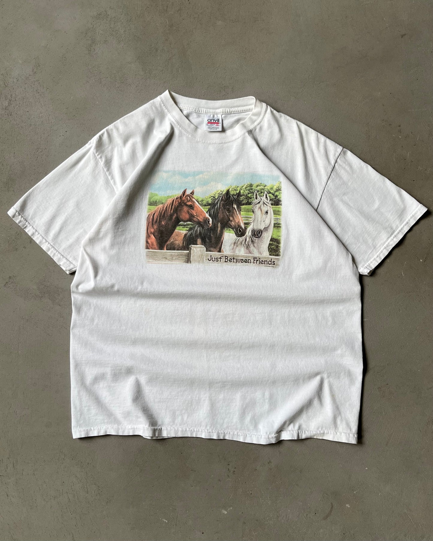 1990s - White Just Between Friends T-Shirt - L
