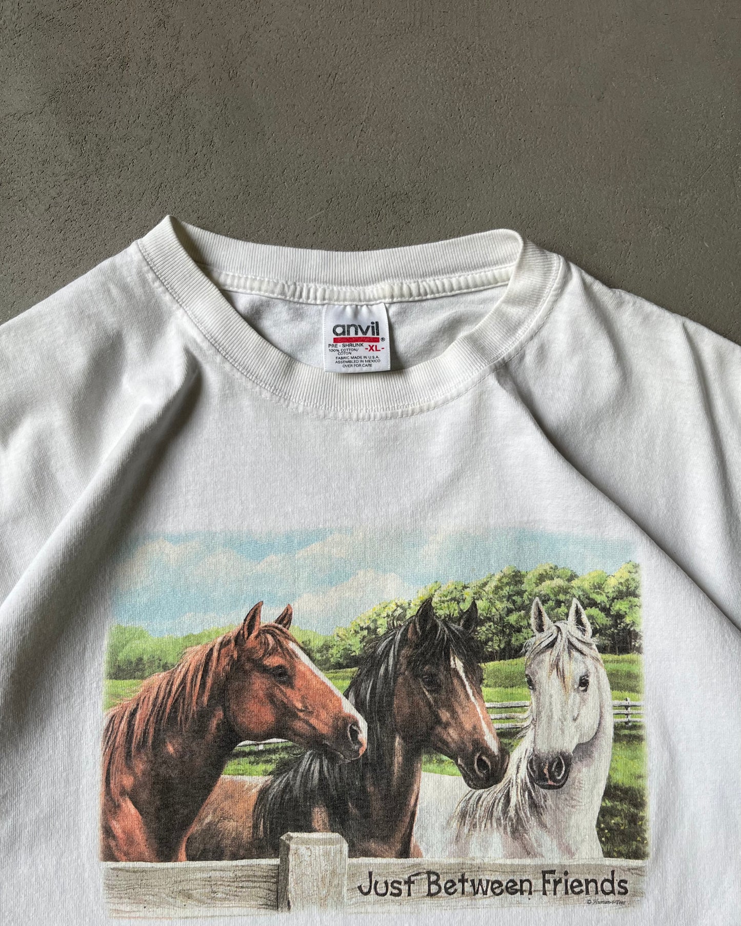 1990s - White Just Between Friends T-Shirt - L