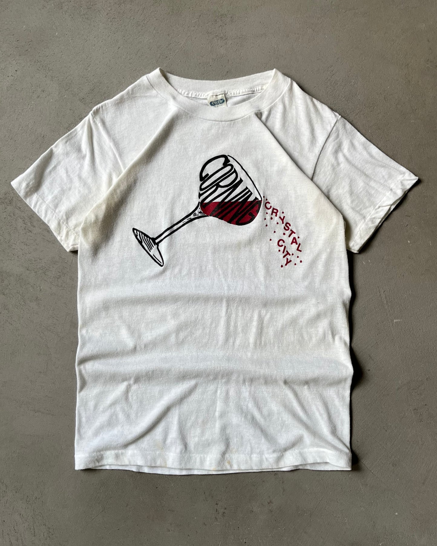 1970s - White Crystal City T-Shirt - XS