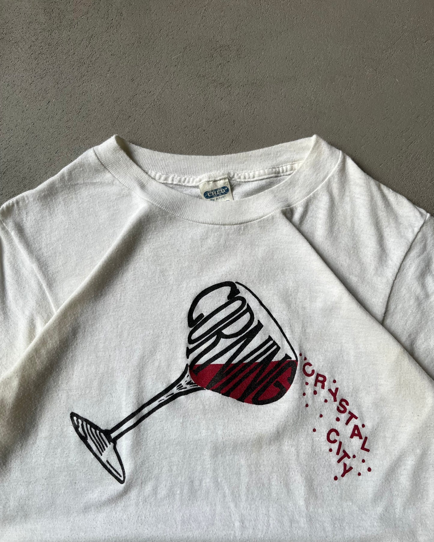 1970s - White Crystal City T-Shirt - XS