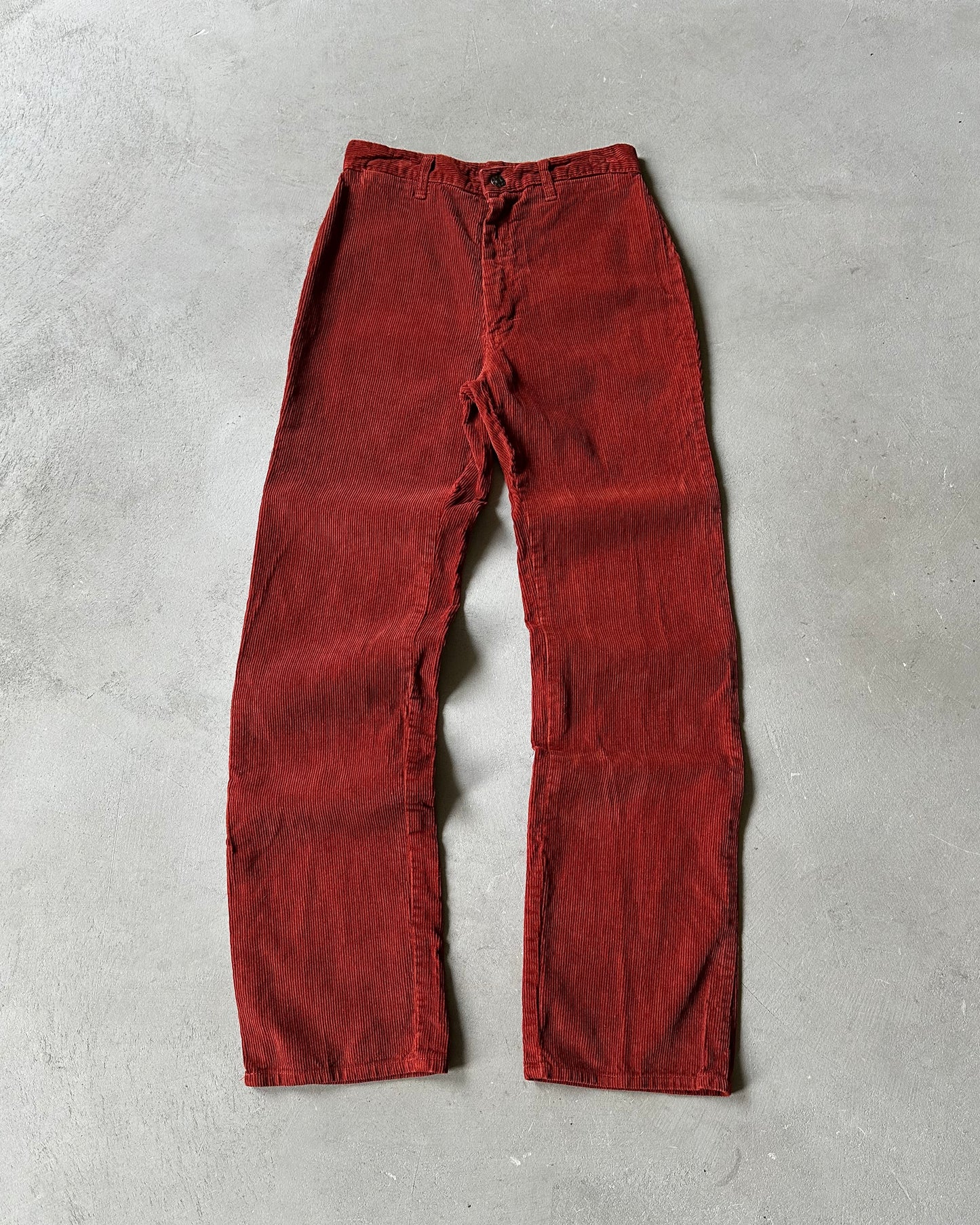 1980s - Burnt Orange Women's Corduroy Pants - 27x32
