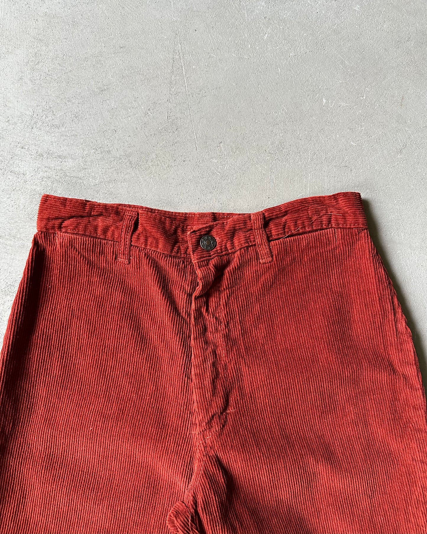 1980s - Burnt Orange Women's Corduroy Pants - 27x32