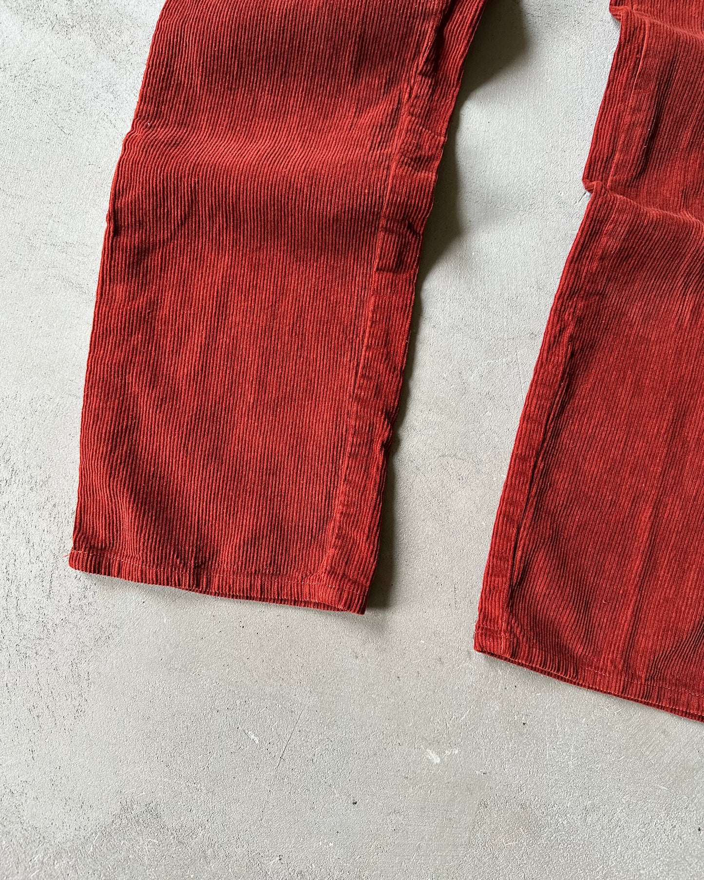 1980s - Burnt Orange Women's Corduroy Pants - 27x32