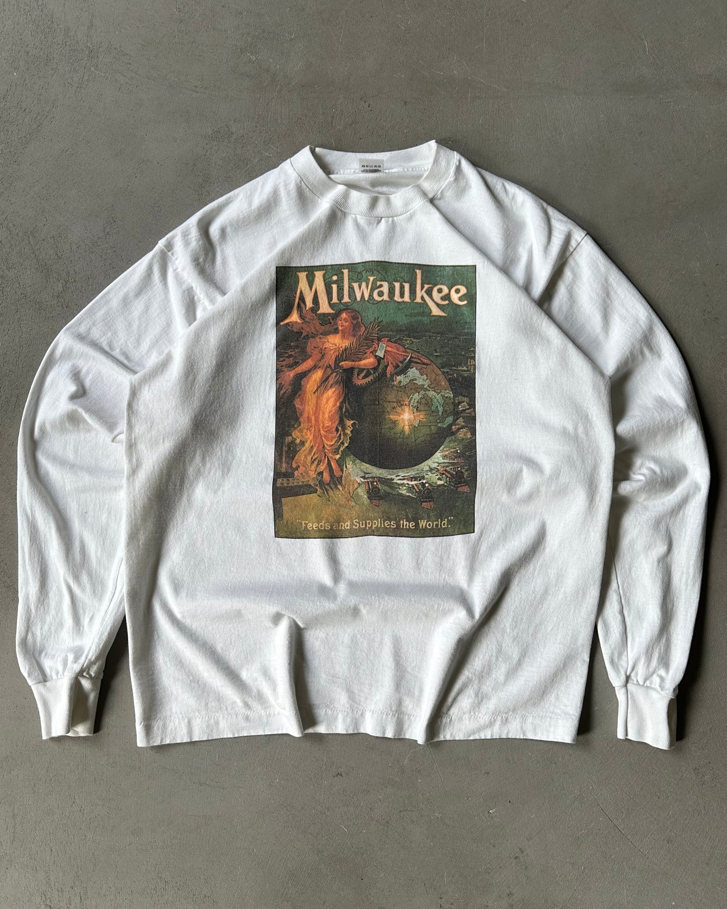 1990s - White Milwaukee Longsleeve - L/XL