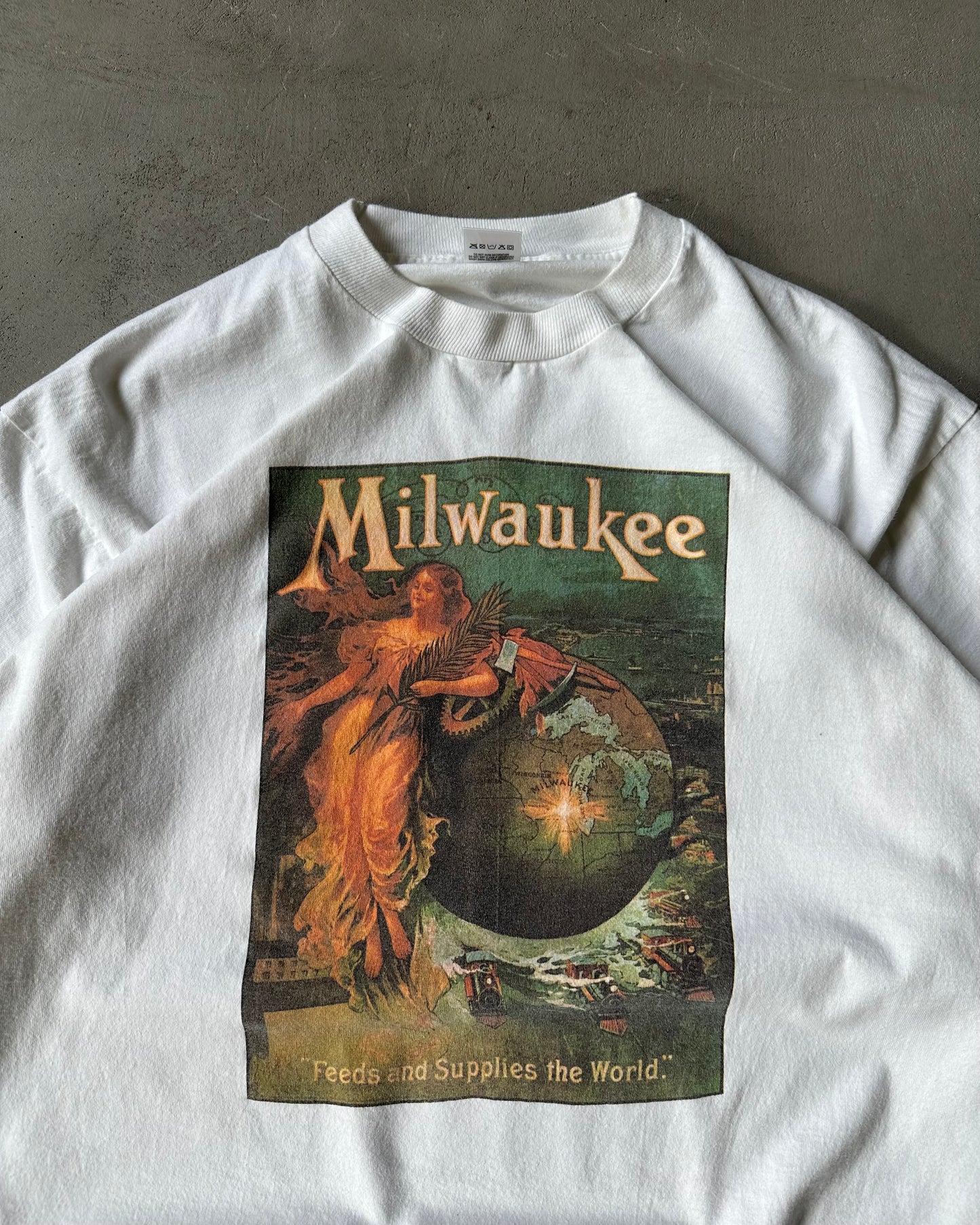 1990s - White Milwaukee Longsleeve - L/XL