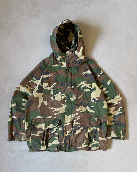 1990s - Camo Anorak Light Jacket - M/L