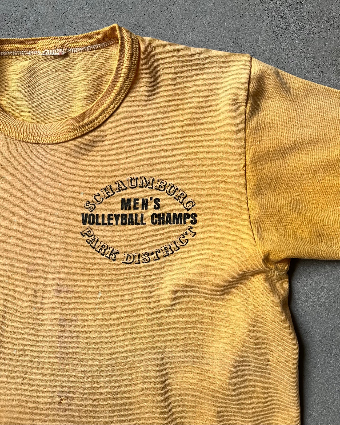1970s - Distressed Orange Schaumburg T-Shirt - S