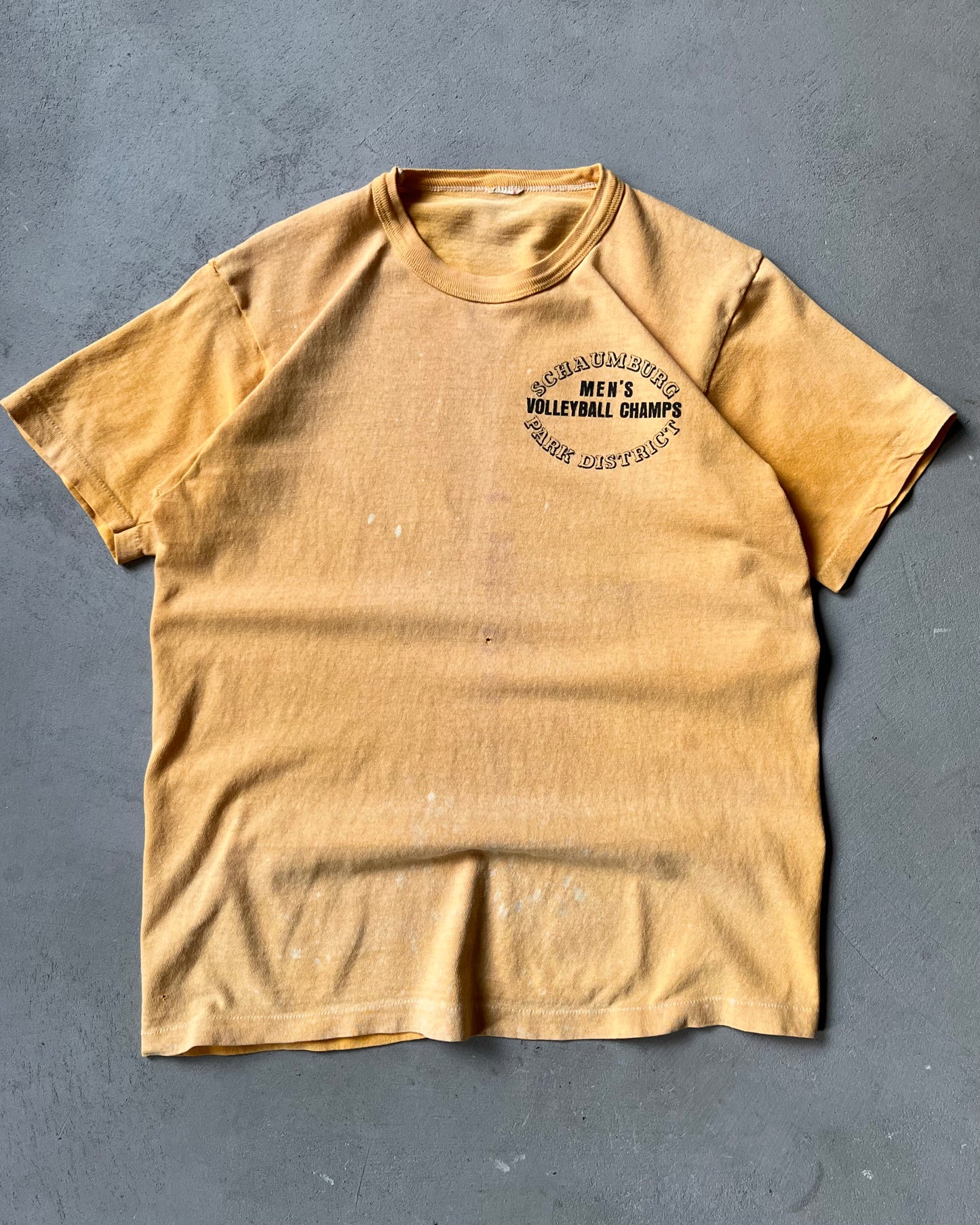 1970s - Distressed Orange Schaumburg T-Shirt - S