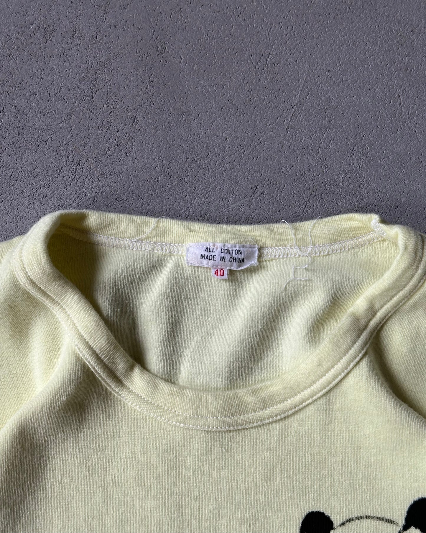 1970s - Baby Yellow Panda T-Shirt - XS/S