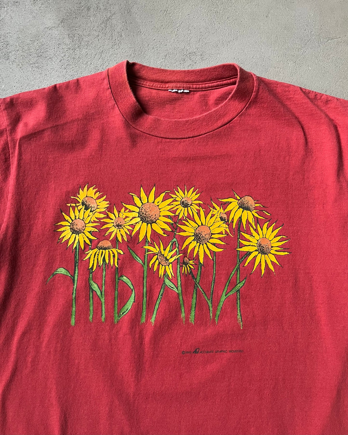 1990s - Red Indiana T-Shirt - M/L