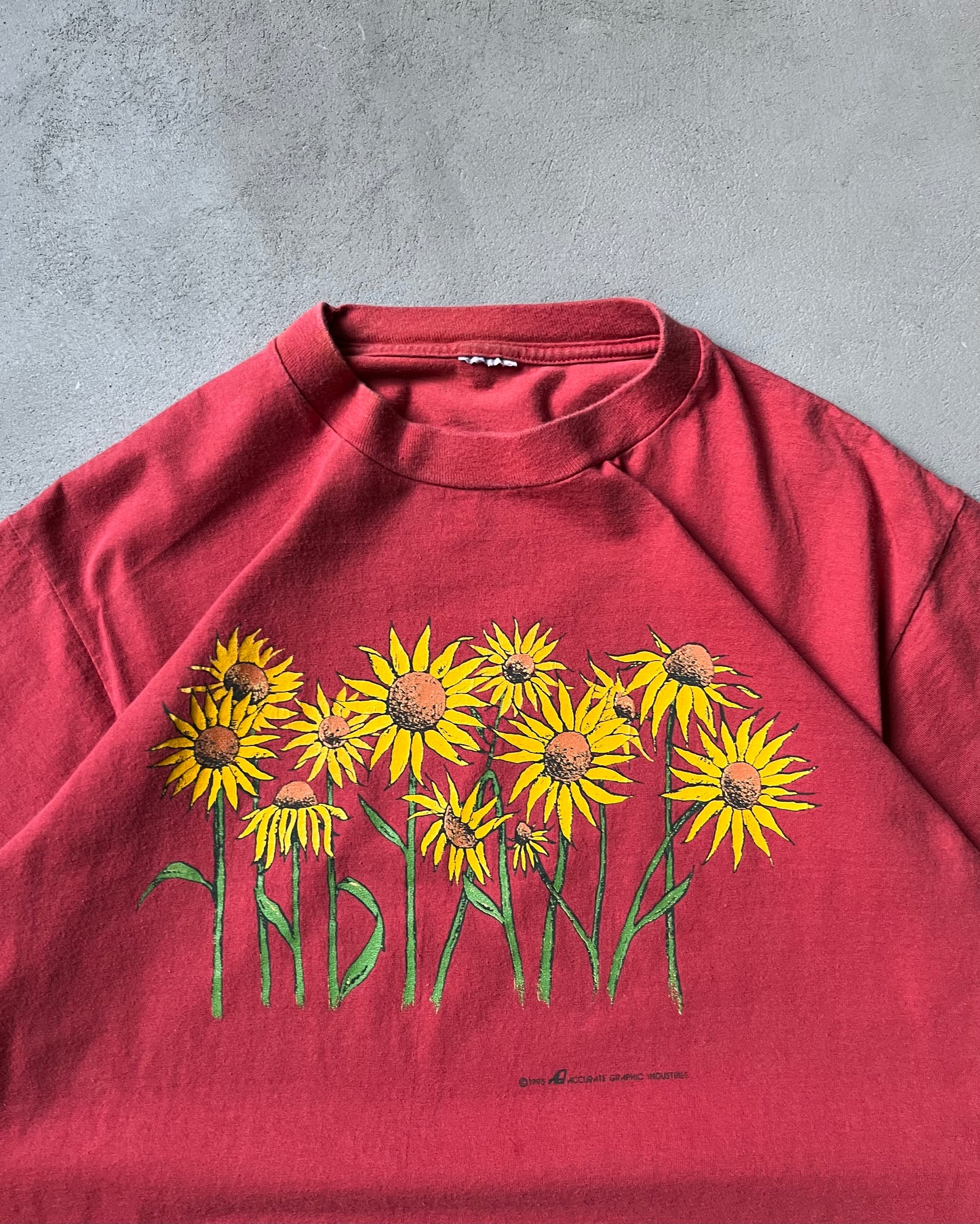 1990s - Red Indiana T-Shirt - M/L