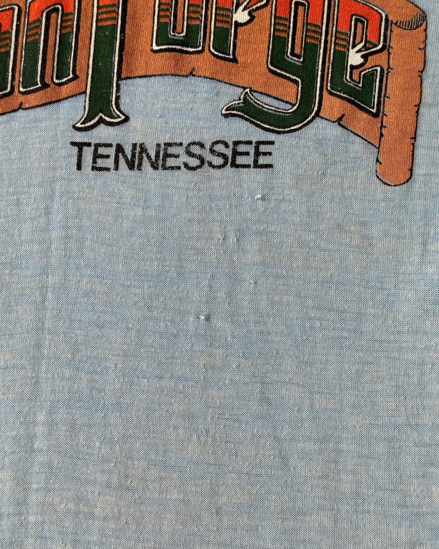 1980s - Distressed Blue Pigeon Forge Tank Top - M
