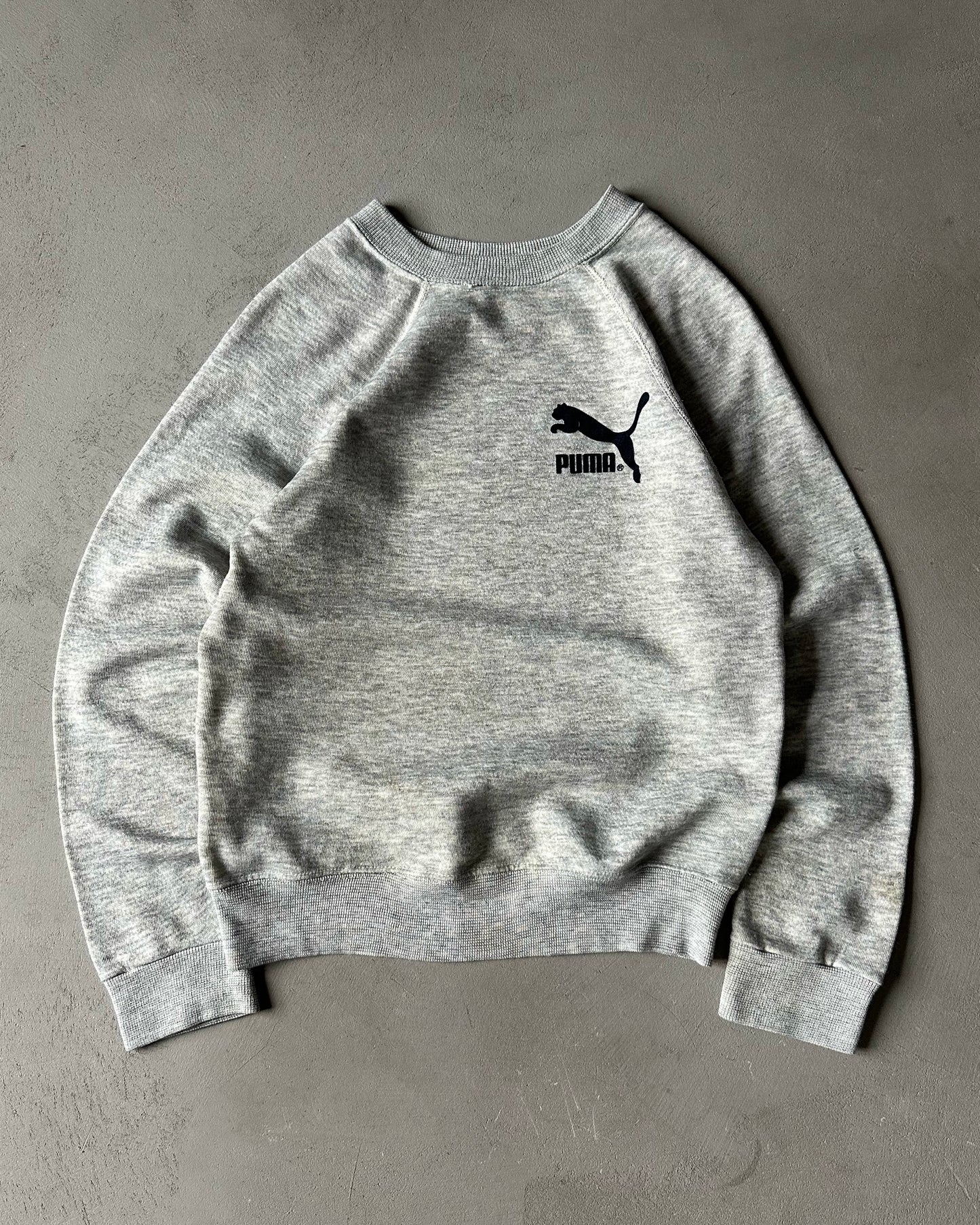 1980s - Heather Grey PUMA Crewneck - S