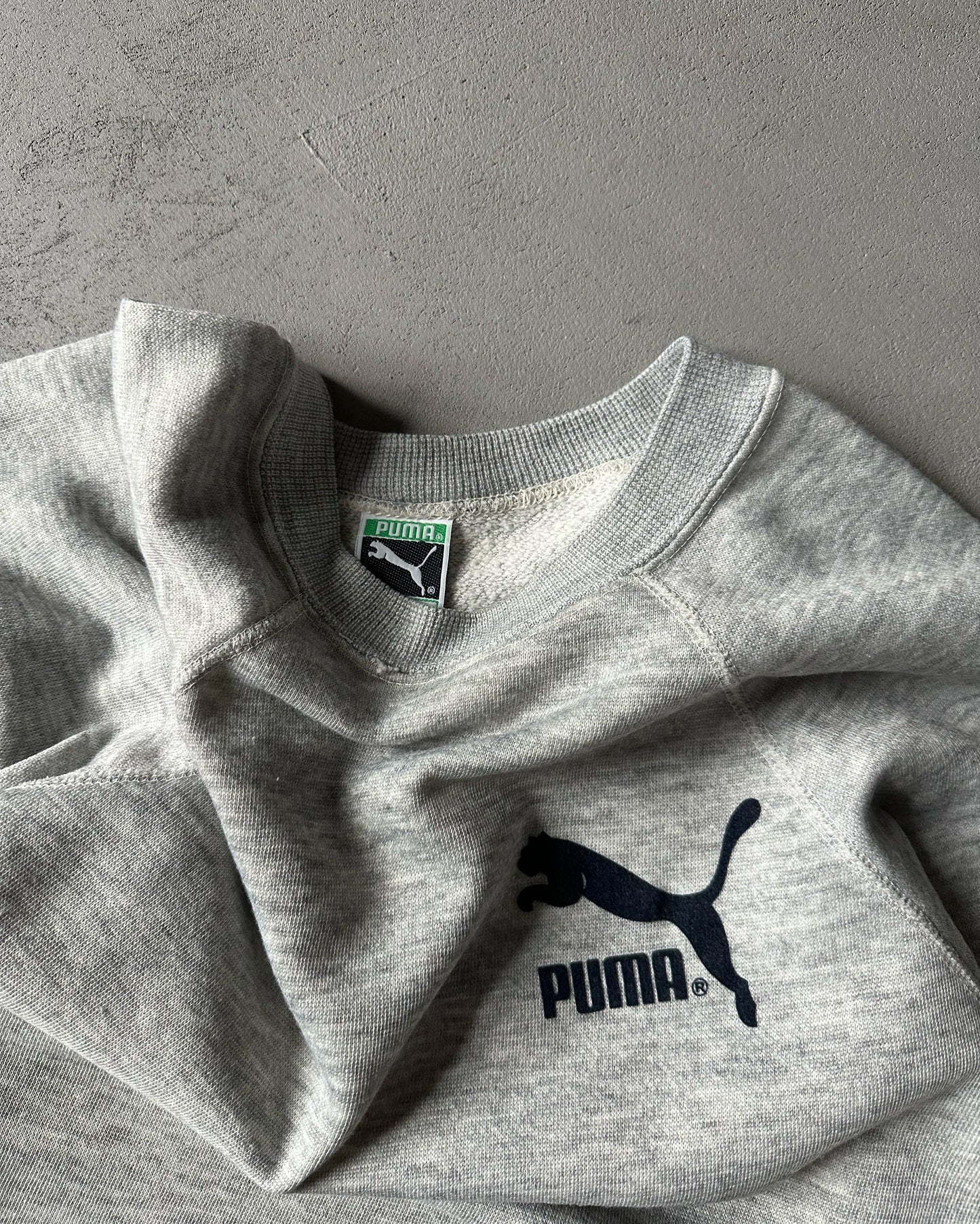 1980s - Heather Grey PUMA Crewneck - S