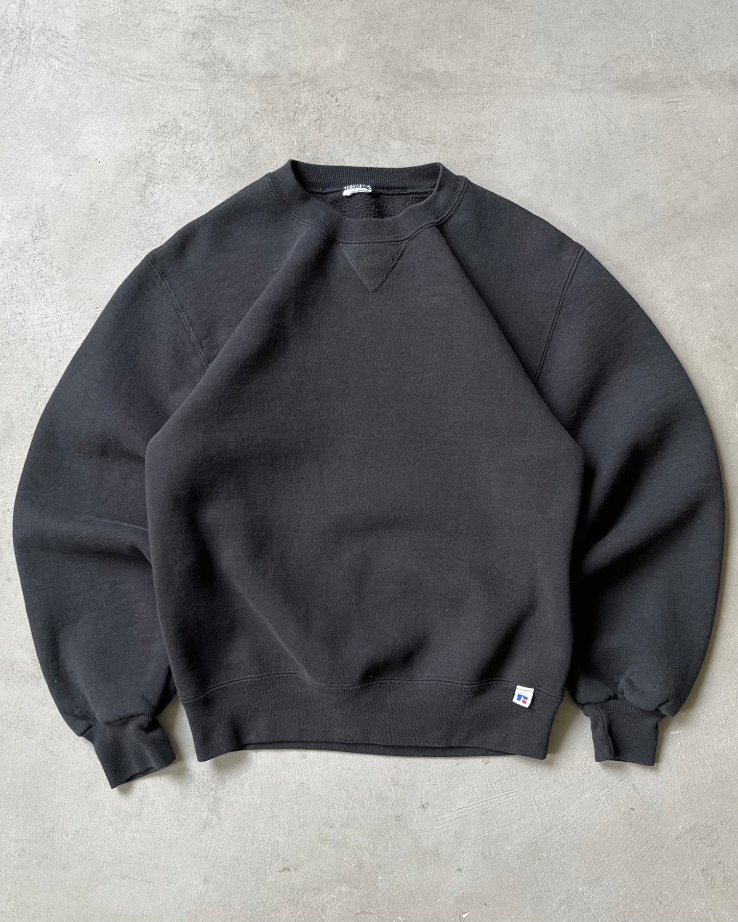 1990s - Black Russell Crewneck - S