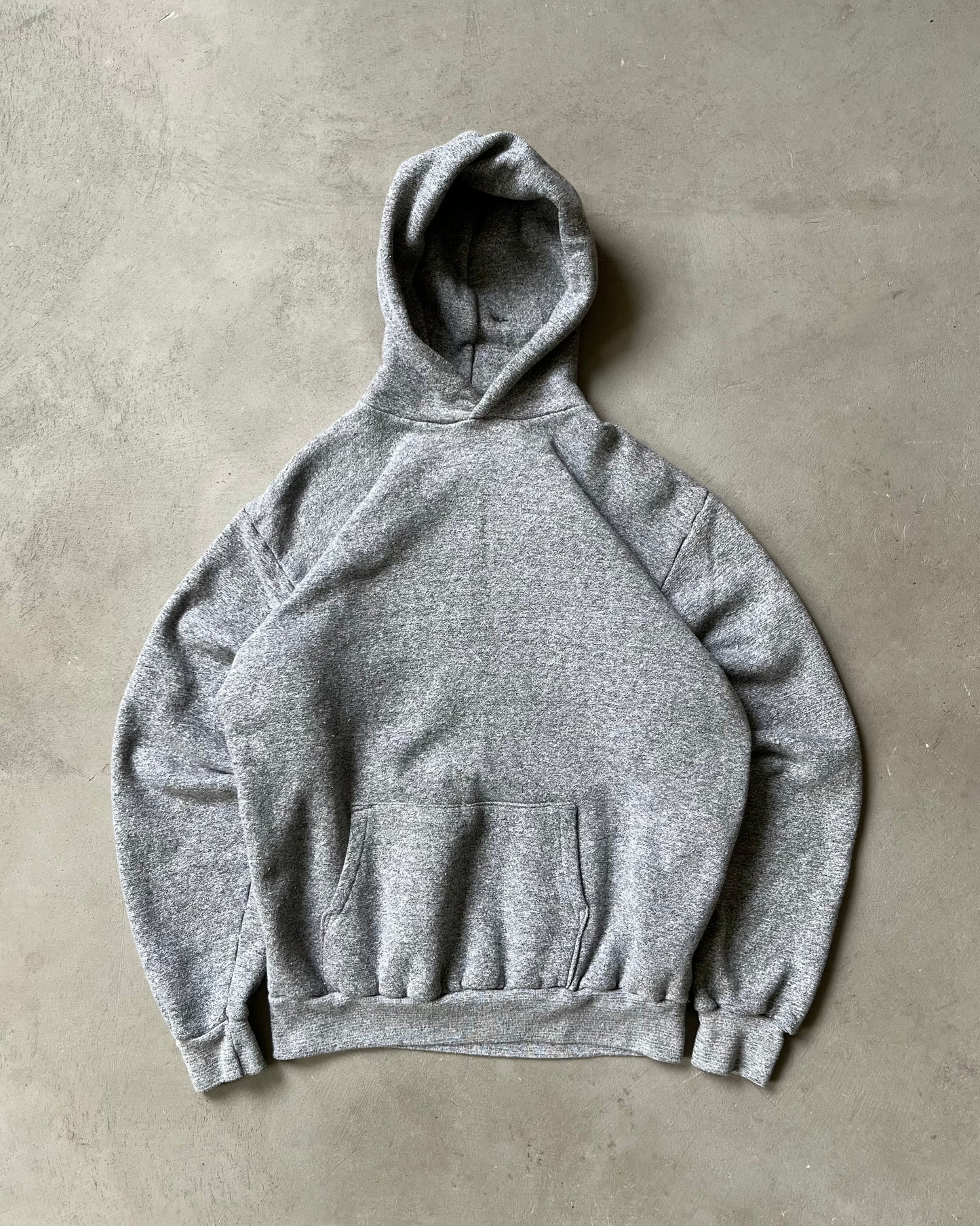 1980s - Heather Grey Blank Hoodie - M/L