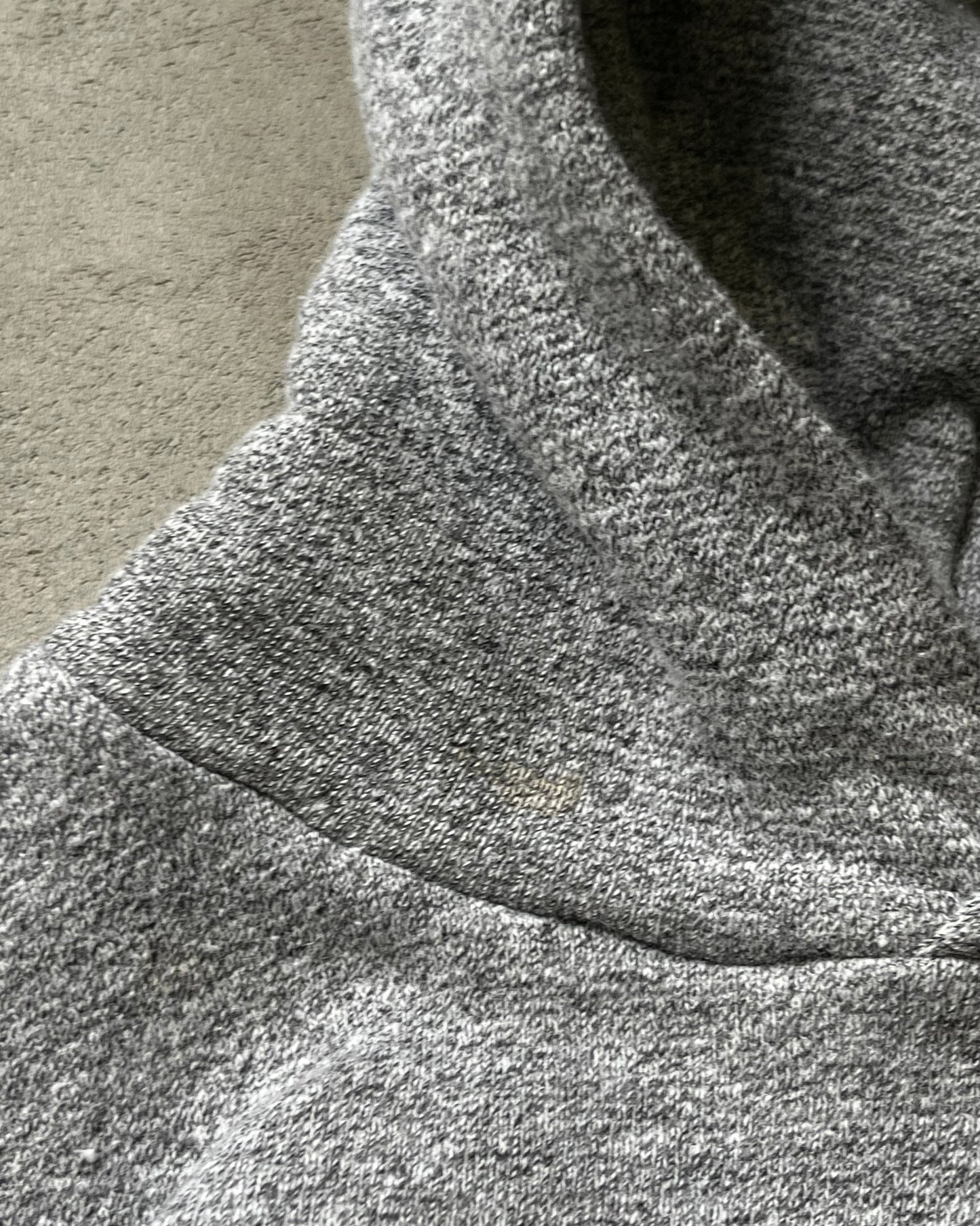 1980s - Heather Grey Blank Hoodie - M/L