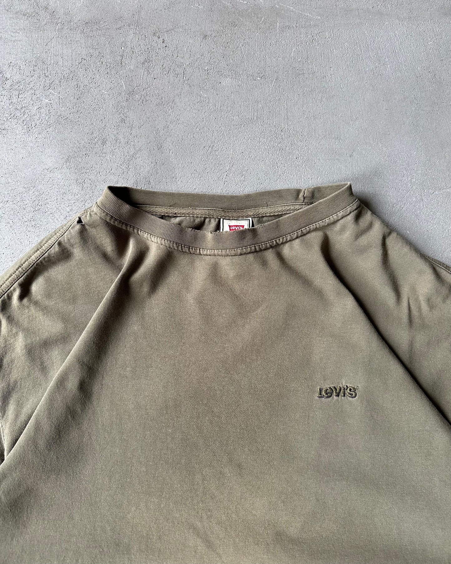 1990s - Distressed Olive Levi's T-Shirt - XL