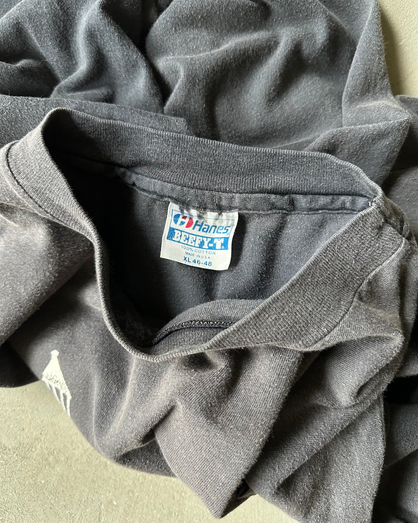 1980s - Faded Black Harvey Longsleeve - XL