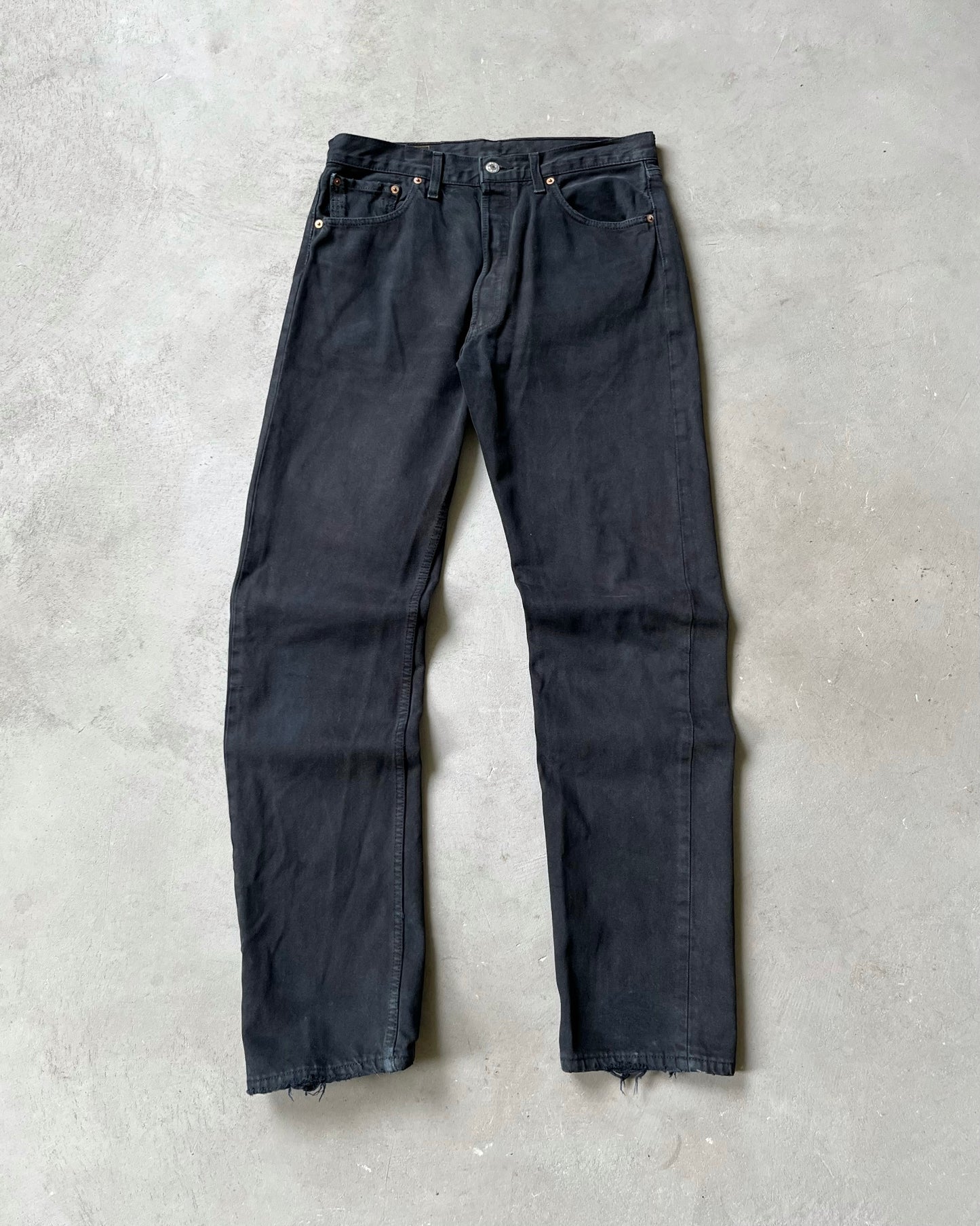 1990s - Overdyed Black 501 Levi's Jeans - 31x34