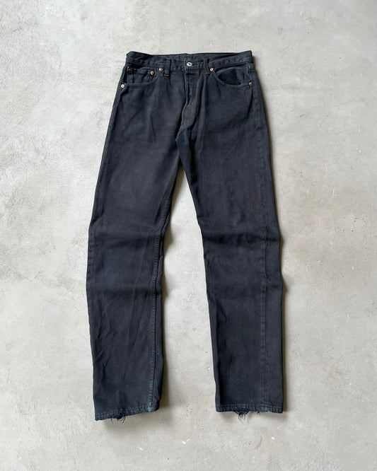 1990s - Overdyed Black 501 Levi's Jeans - 31x34