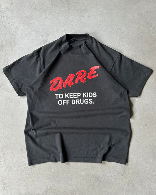 1990s - Black D.A.R.E T-Shirt - M/L