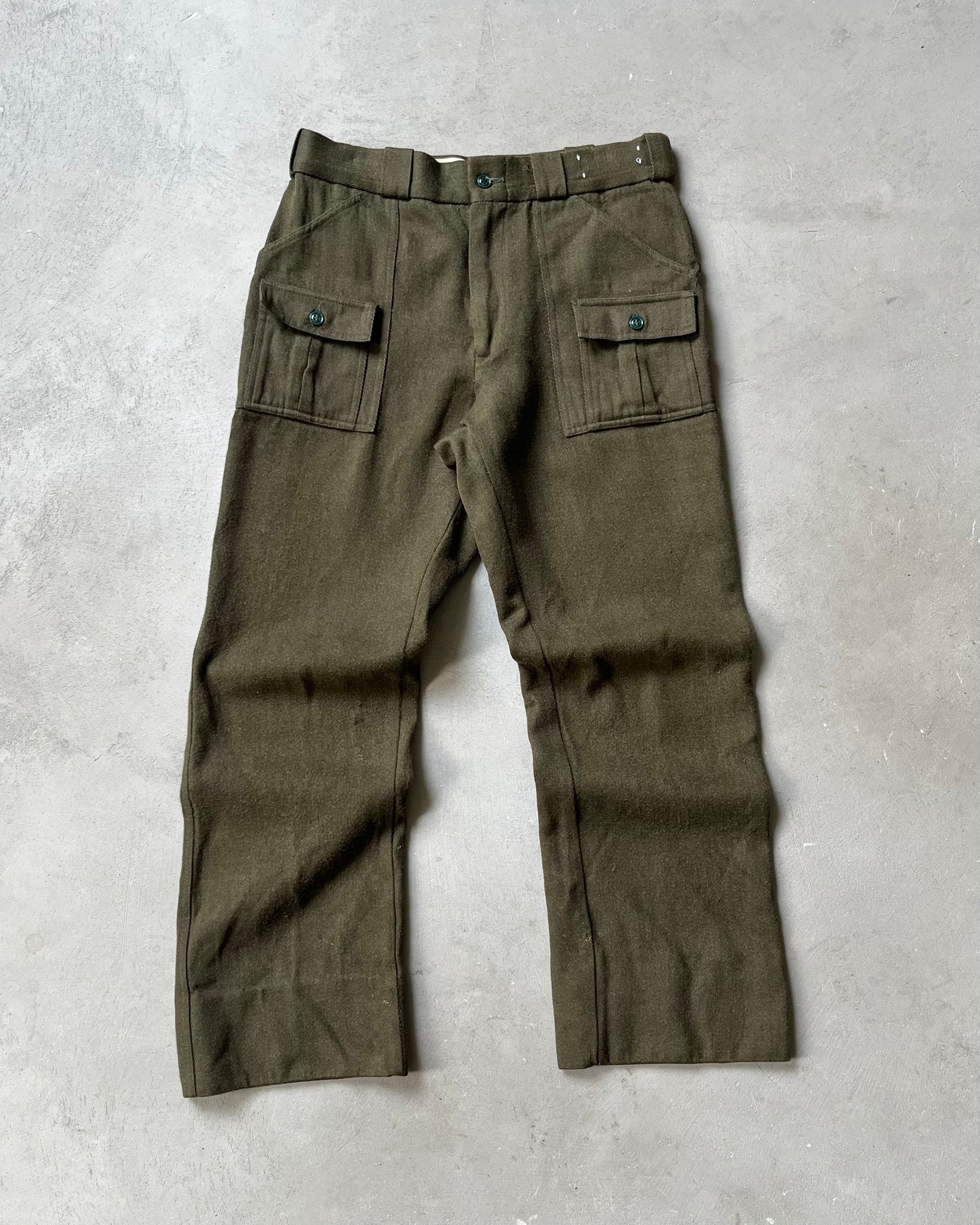 1970s - Green Cabela's Bush Wool Trousers - 31x30