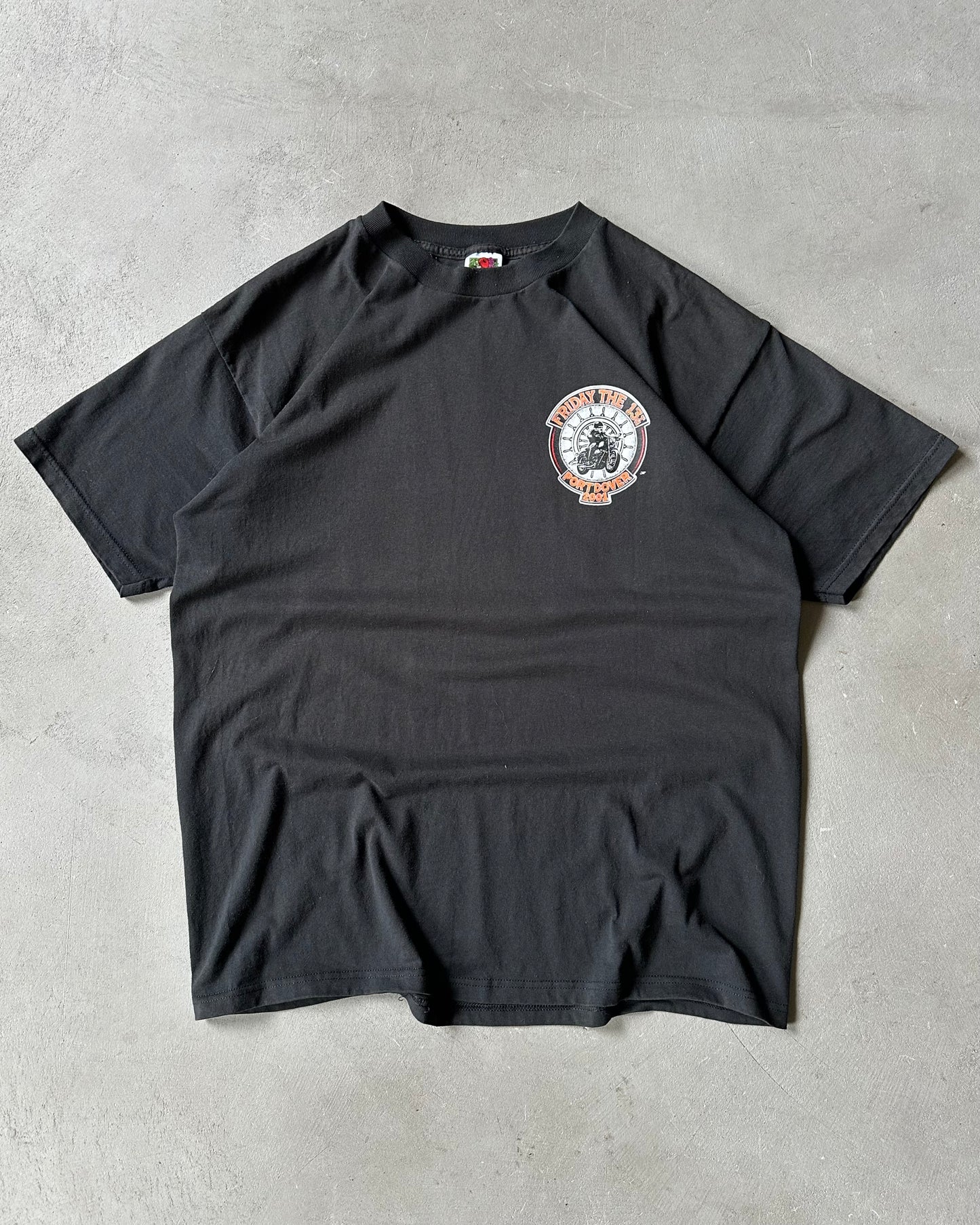 2000s - Black Biker T-Shirt - XL