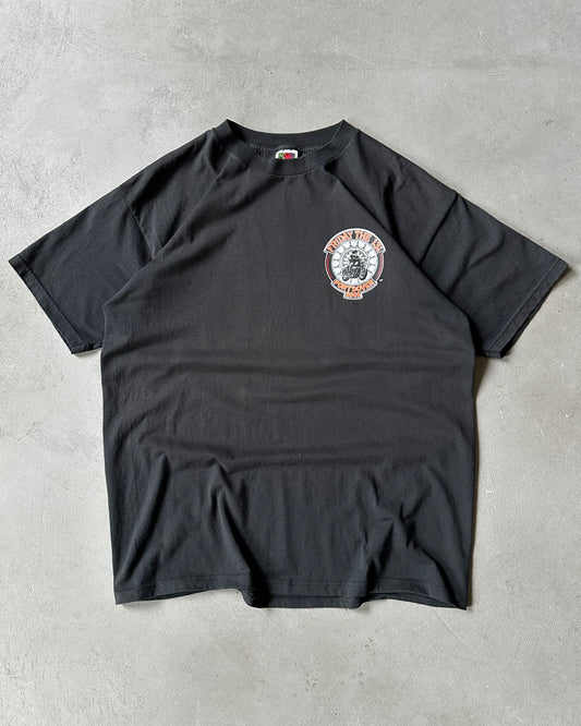 2000s - Black Biker T-Shirt - XL