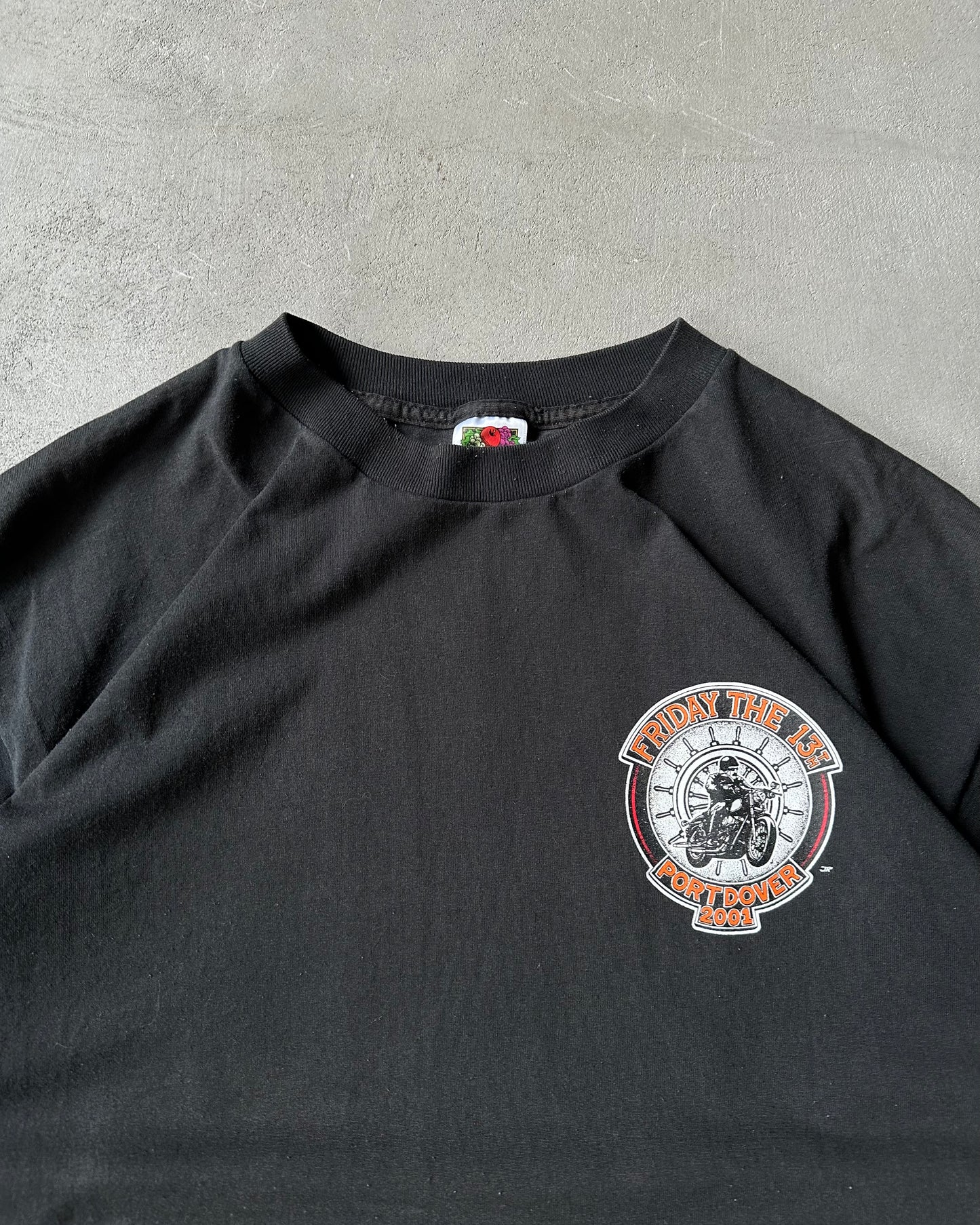 2000s - Black Biker T-Shirt - XL