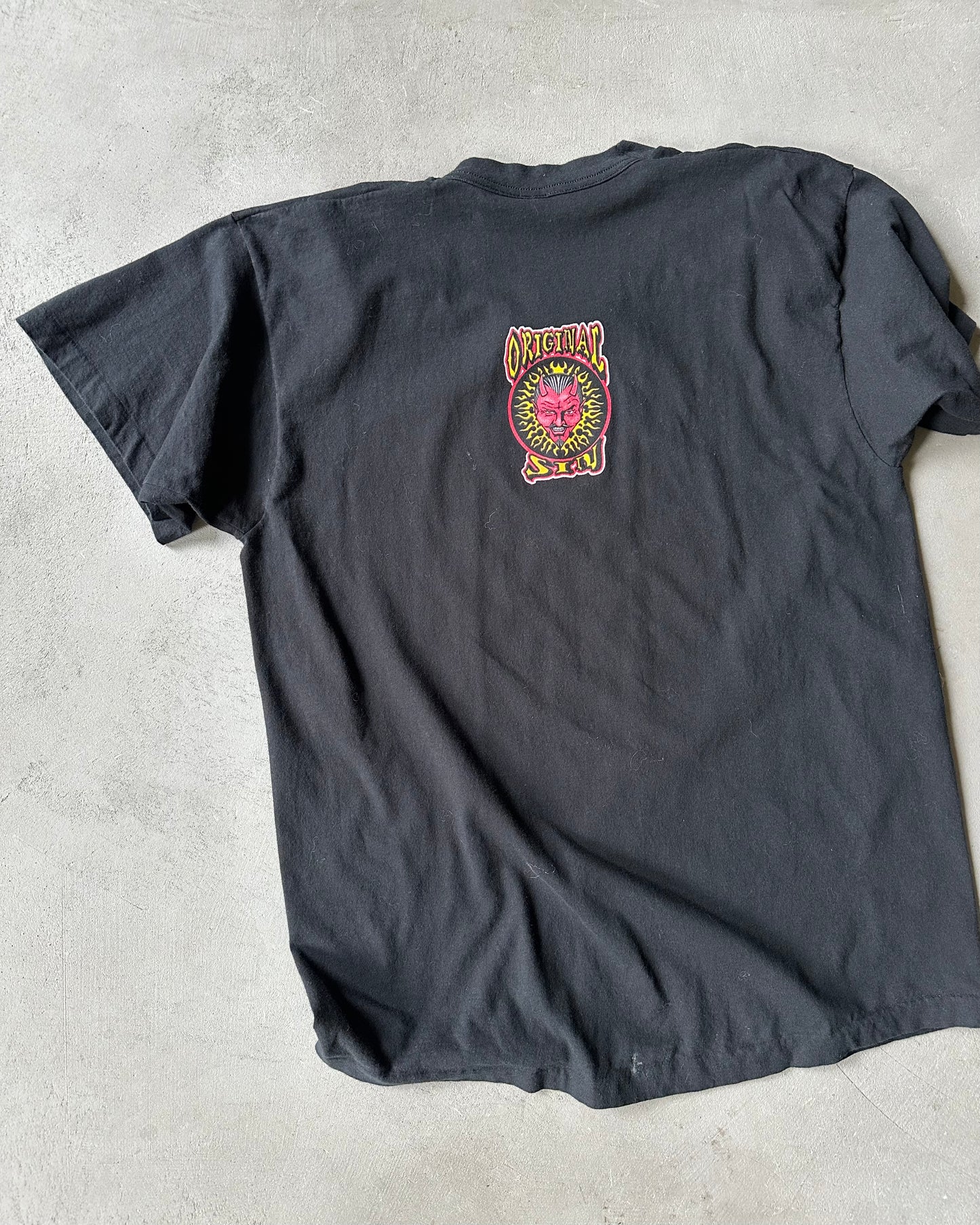 1990s - Black "I LOVE EVIL" T-Shirt - L