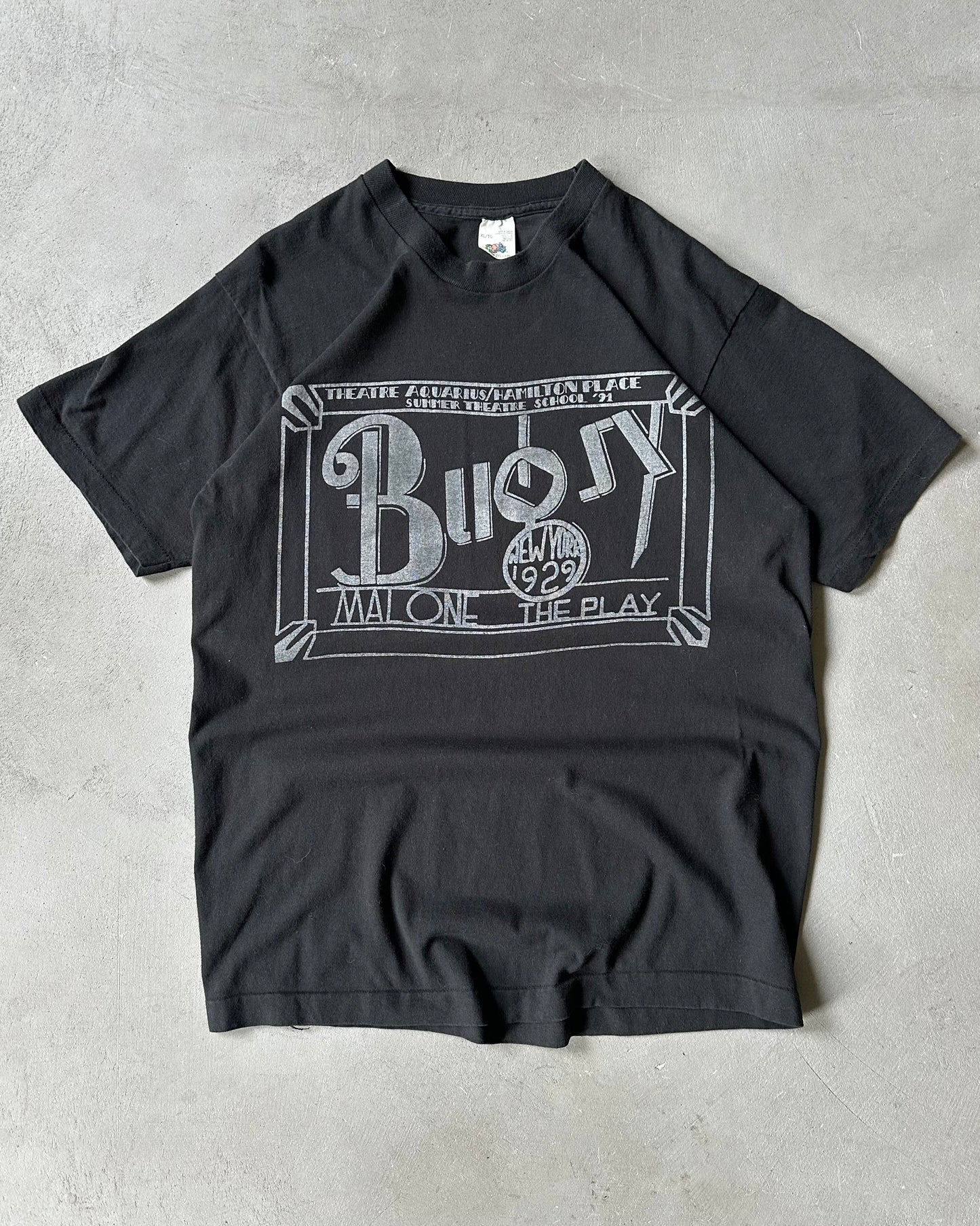 1980s - Black BUGSY Malone T-Shirt - L/XL