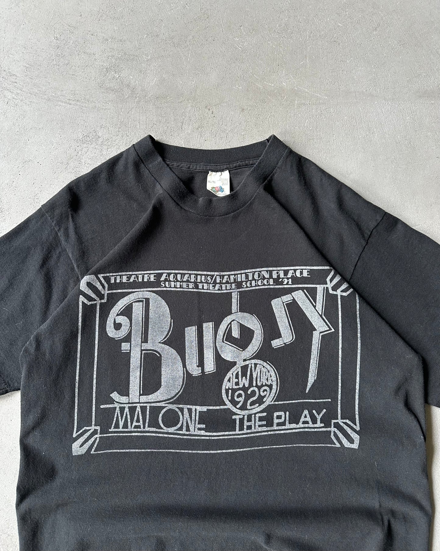1980s - Black BUGSY Malone T-Shirt - L/XL