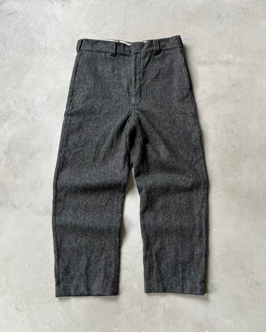 1990s - Charcoal L.L.Bean Tweed Trousers - 33x28