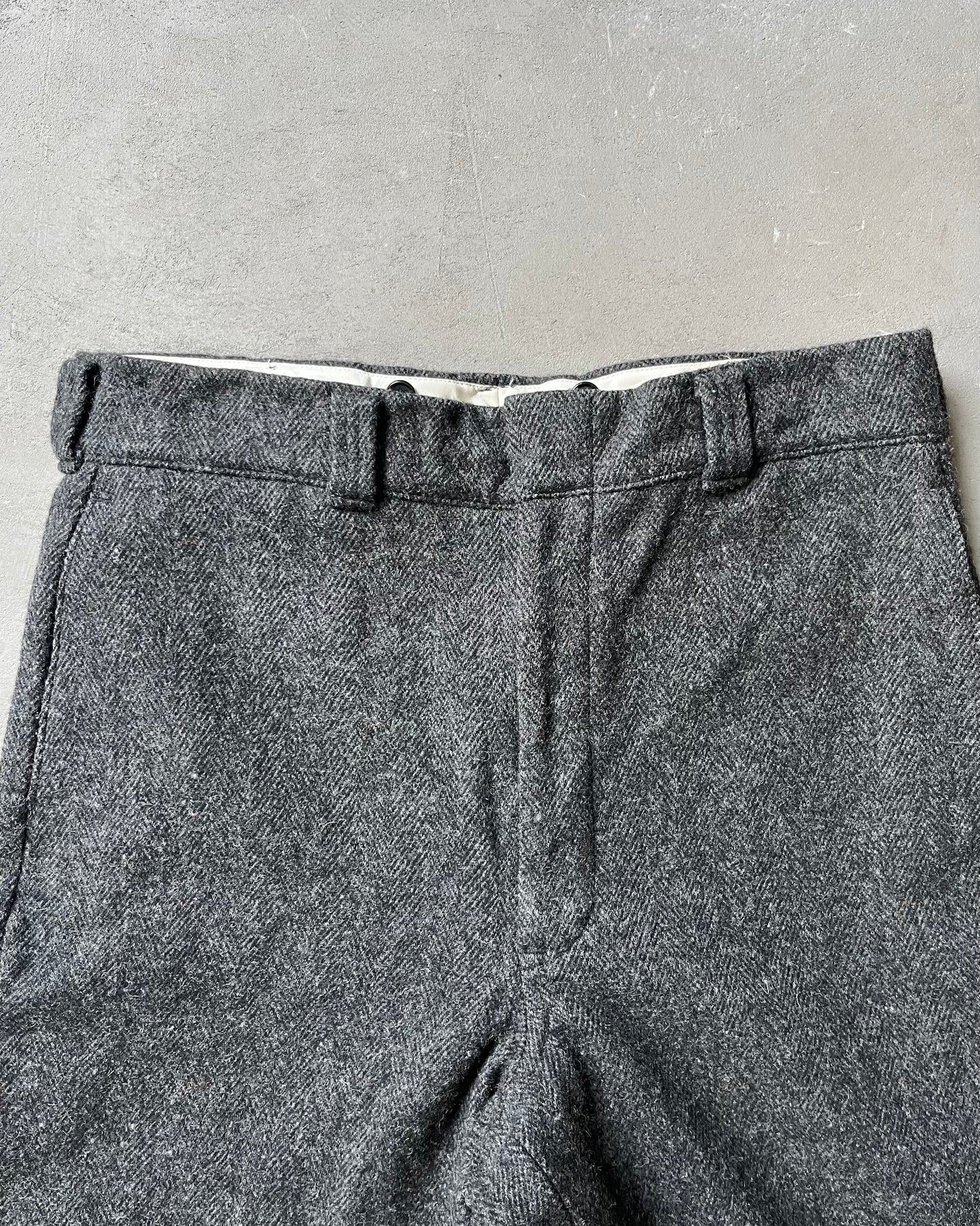 1990s - Charcoal L.L.Bean Tweed Trousers - 33x28