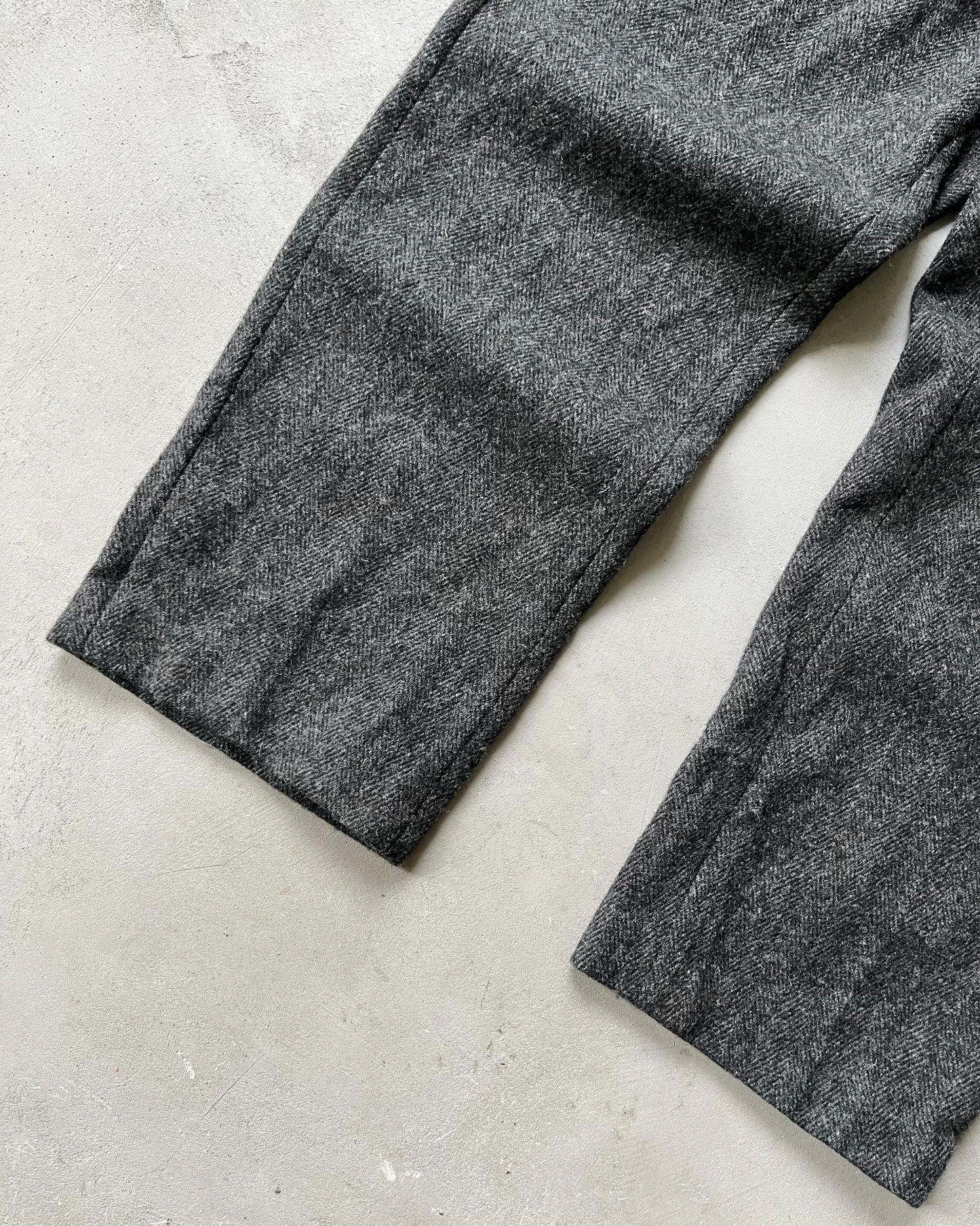 1990s - Charcoal L.L.Bean Tweed Trousers - 33x28