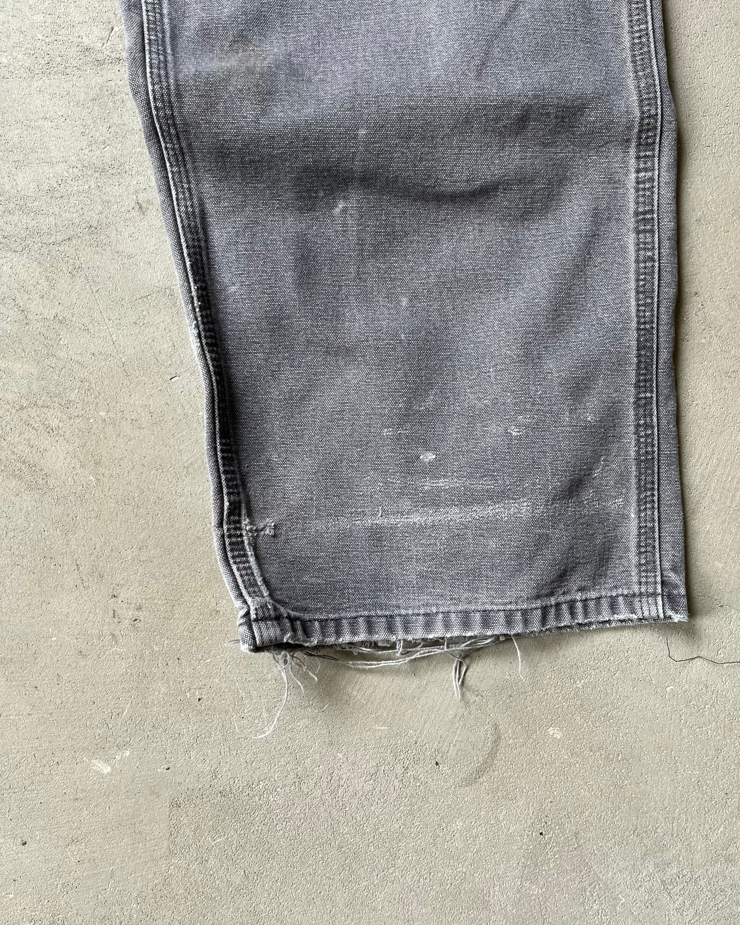 1990s - Distressed Grey Carhartt Work Pants - 36x28