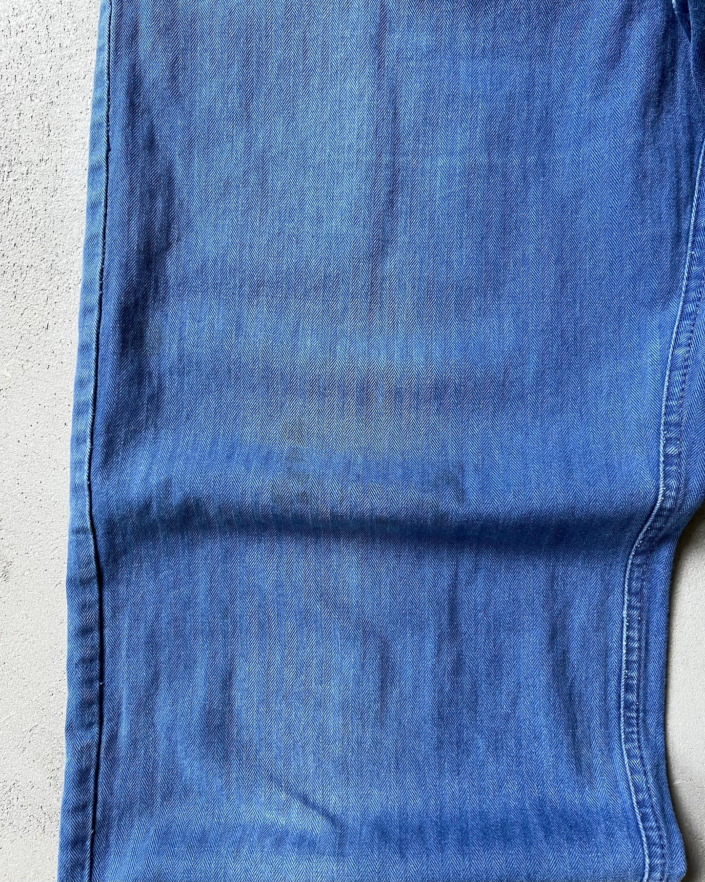 1970s - Faded Blue HBT Euro Pants - 35x30