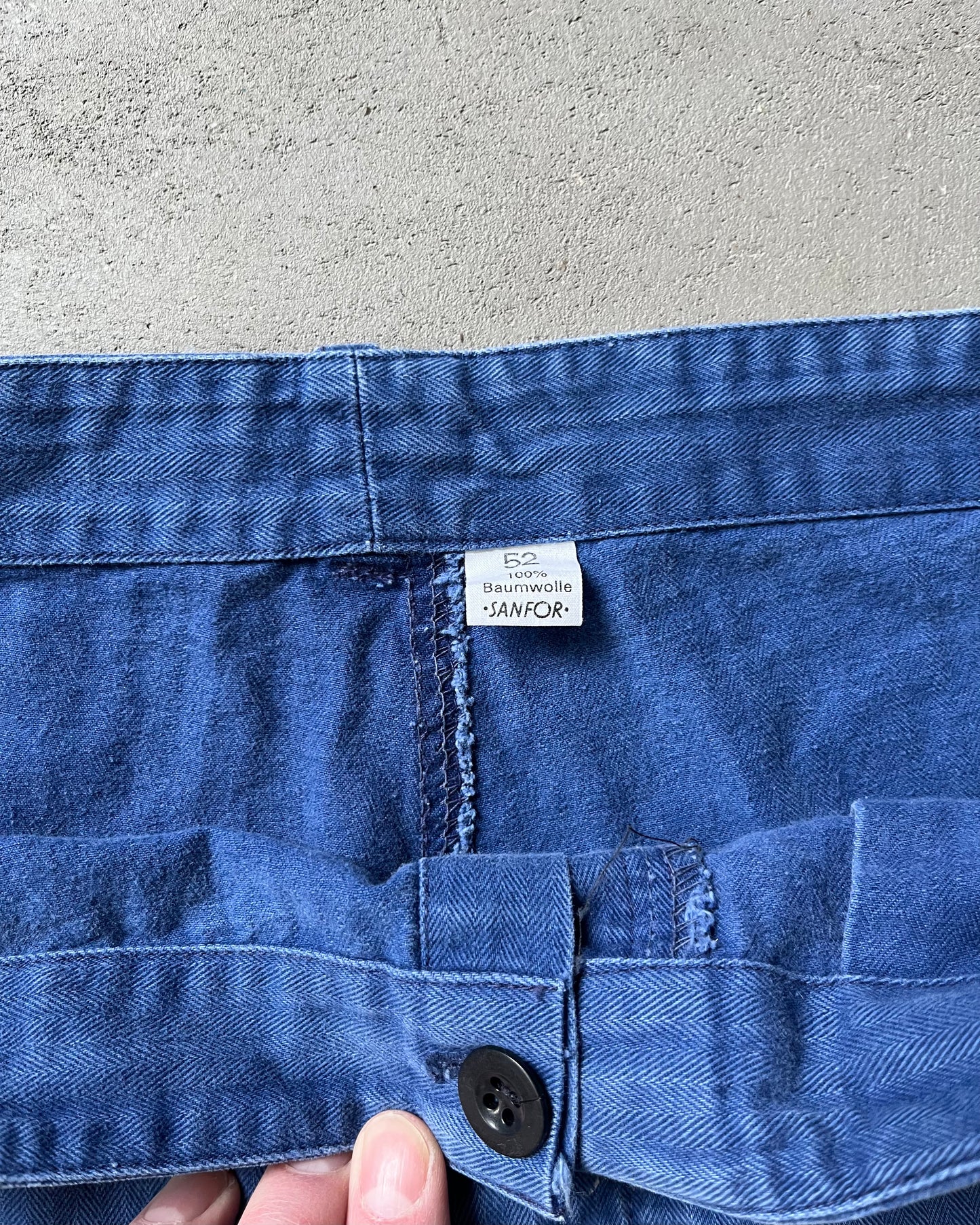 1970s - Faded Blue HBT Euro Pants - 35x30