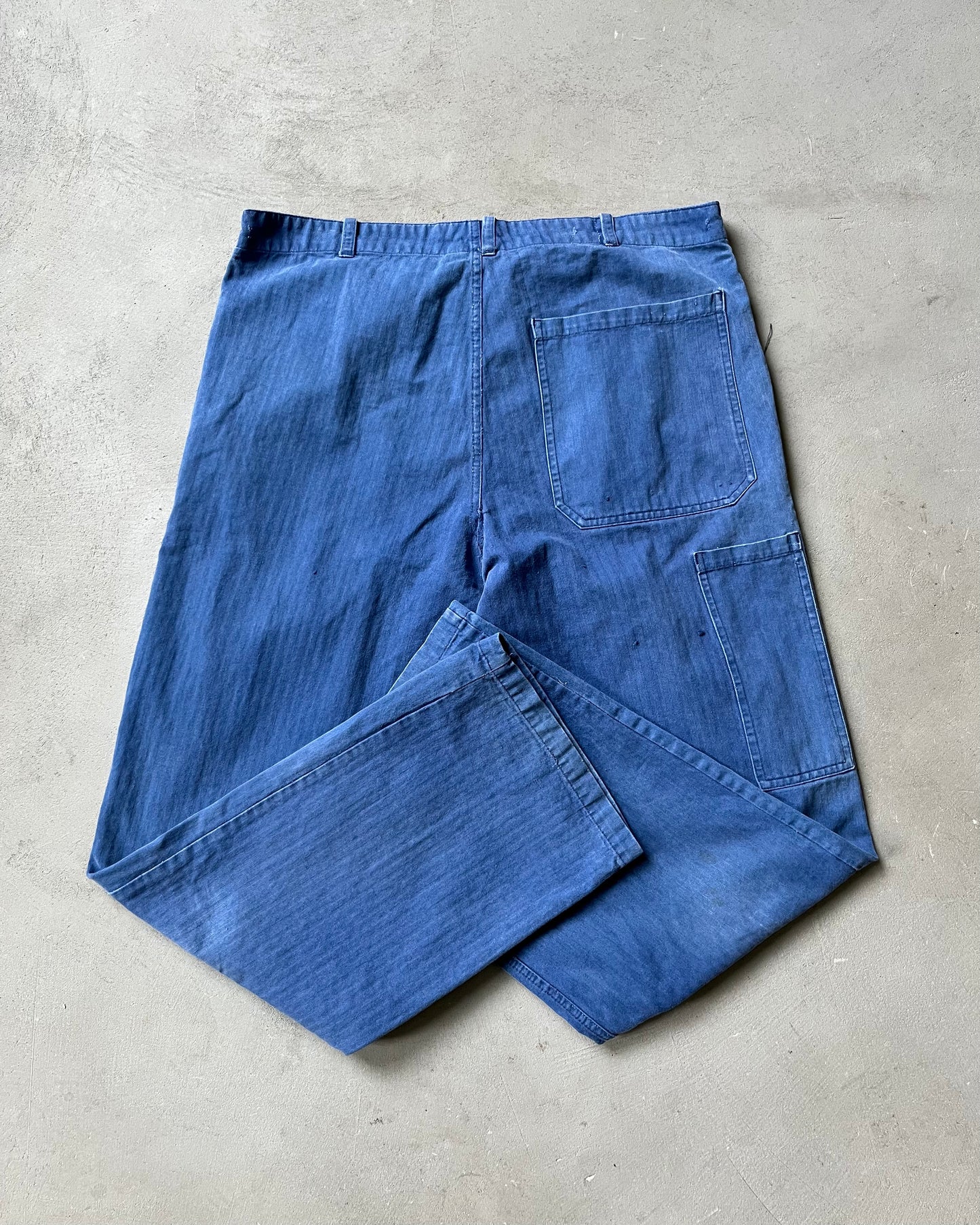 1970s - Faded Blue HBT Euro Pants - 35x30