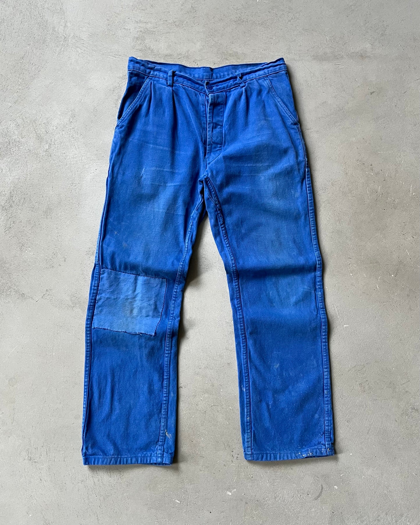 1980s - Patchwork Blue Euro Pants - 30x29