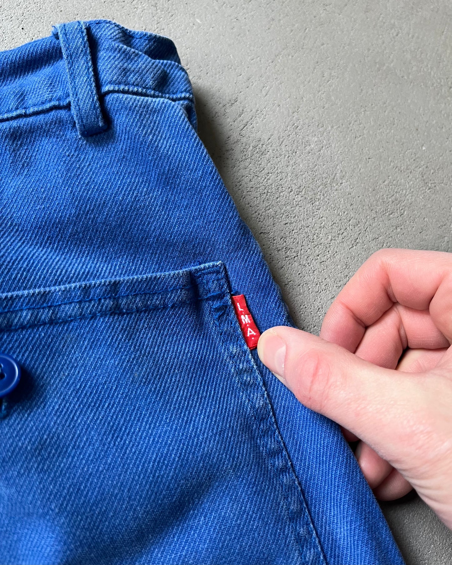 1980s - Patchwork Blue Euro Pants - 30x29