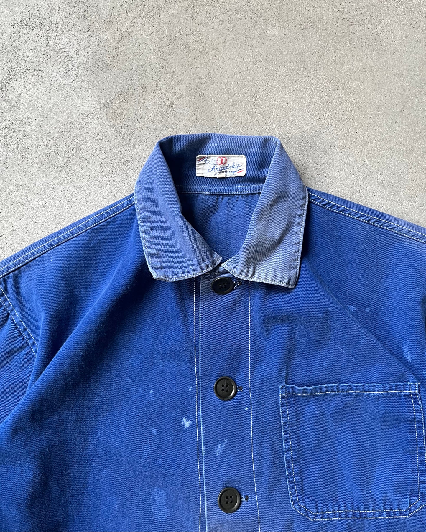 1960s - Distressed Blue Euro Chore - XS