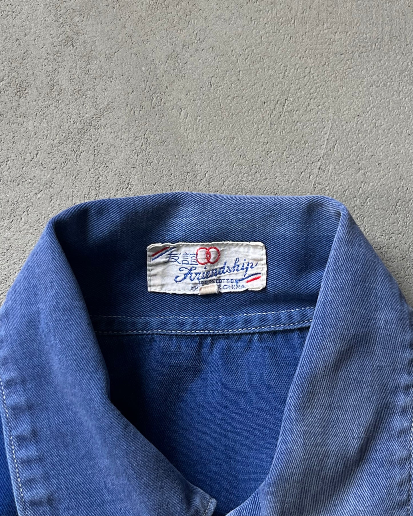 1960s - Distressed Blue Euro Chore - XS
