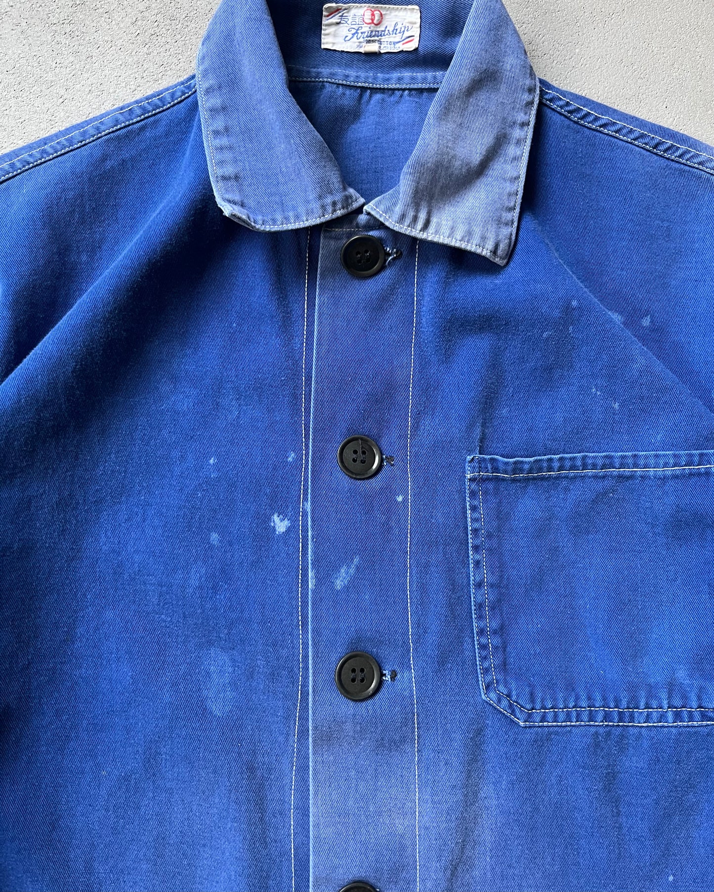 1960s - Distressed Blue Euro Chore - XS