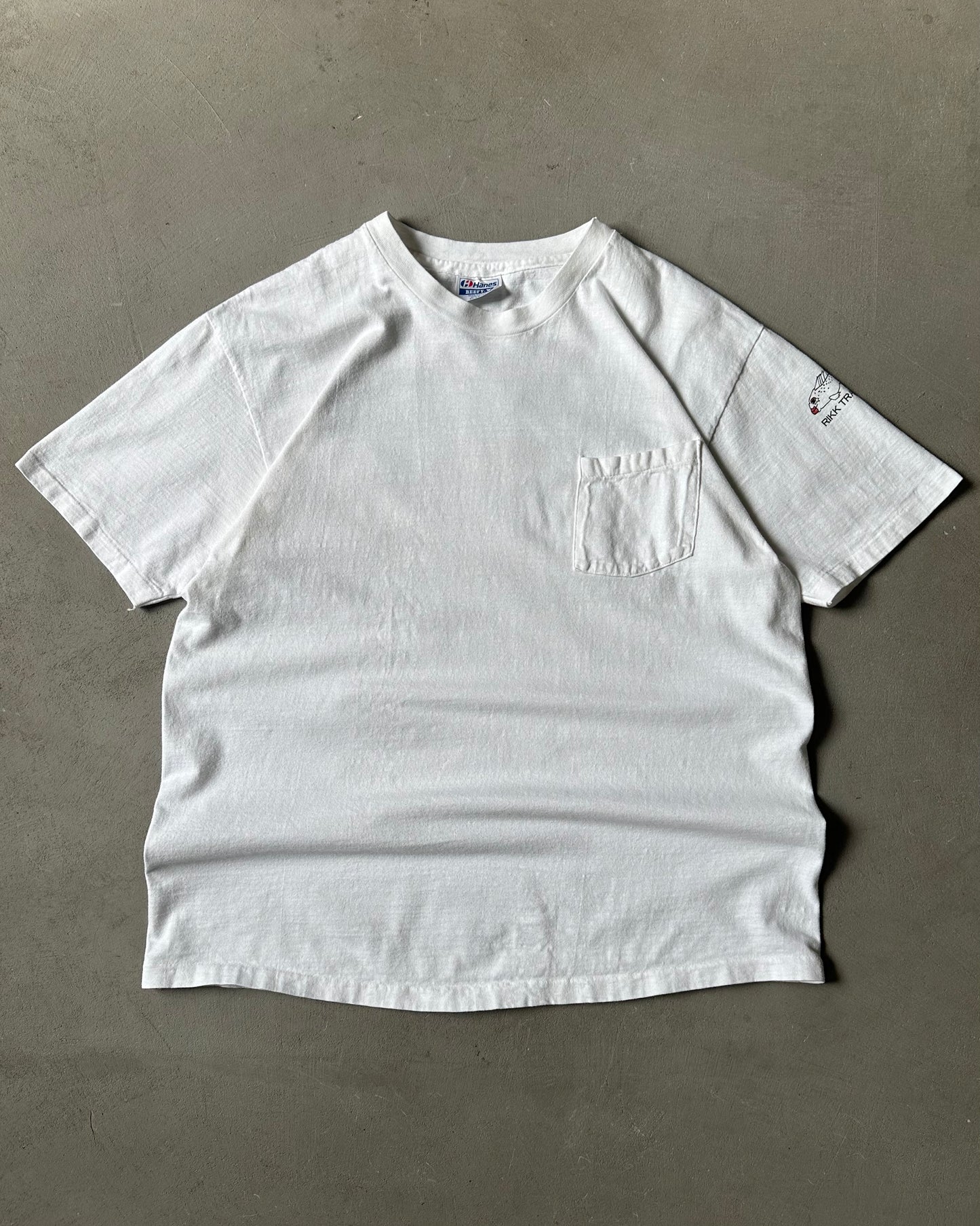 1990s - White Rikk Traweek Art T-Shirt - L/XL