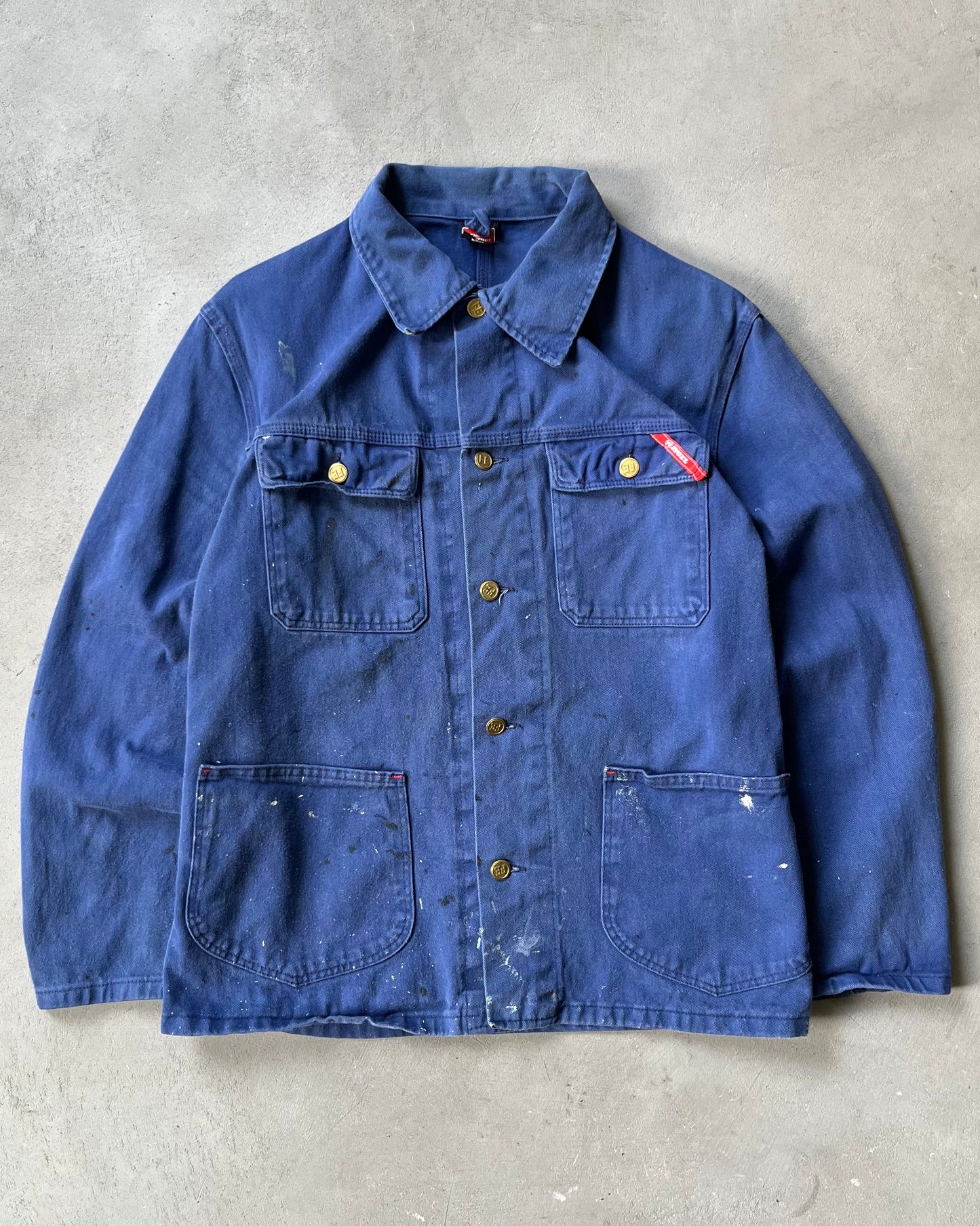 2000s - Distressed Blue Euro Chore - M
