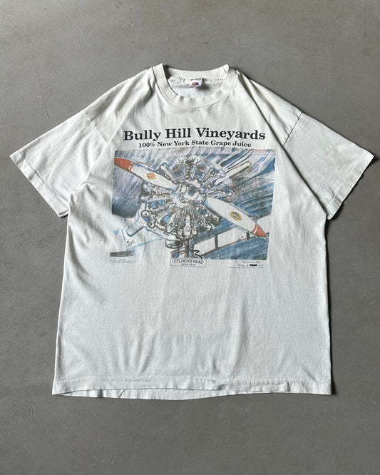 1980s - White Bully Hill Vineyards T-Shirt - XL